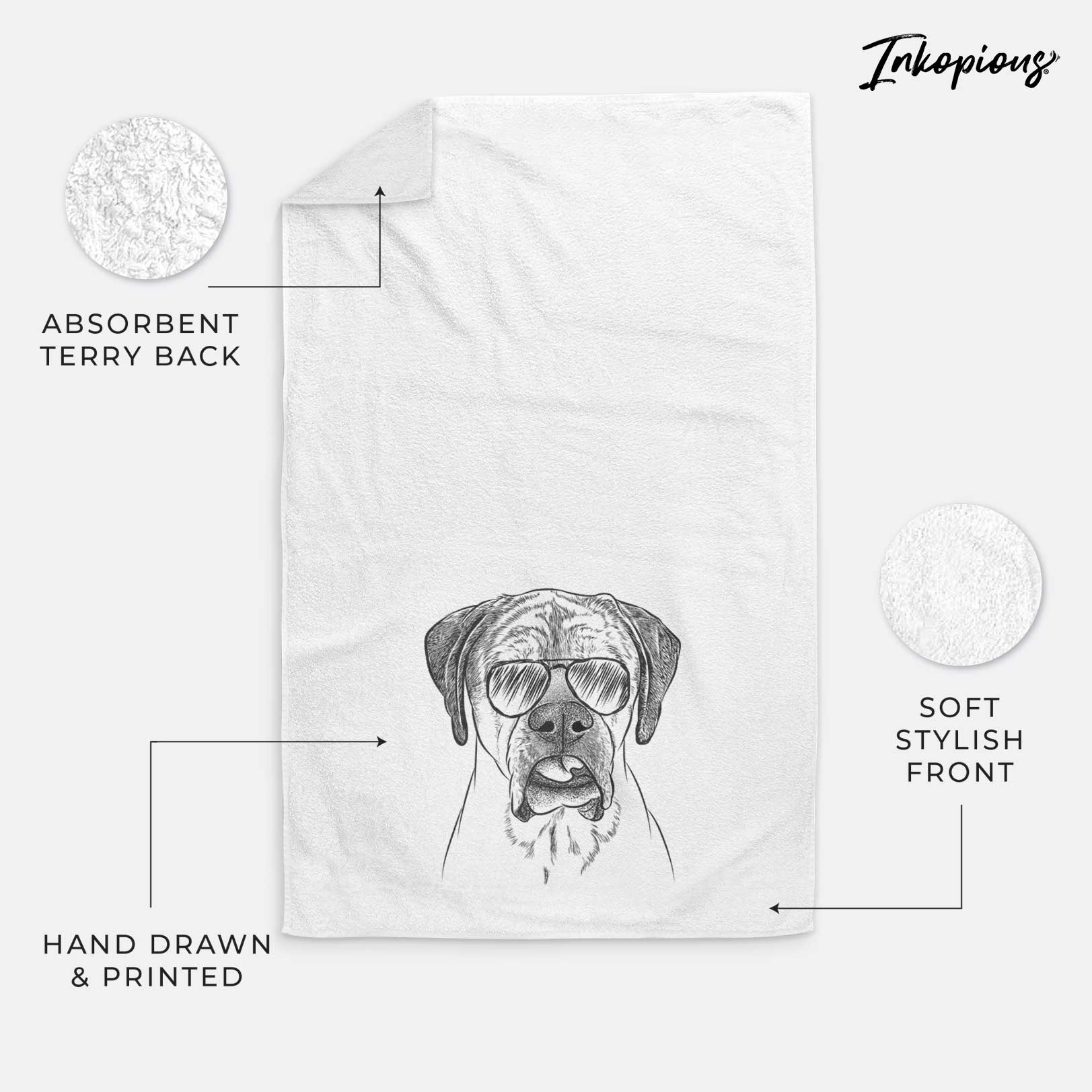 Emma the English Mastiff Decorative Hand Towel