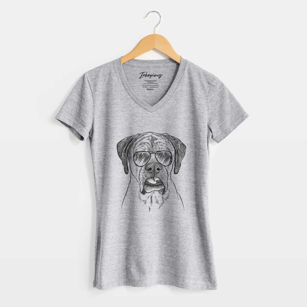 Aviator Emma the English Mastiff - Women's V-neck Shirt