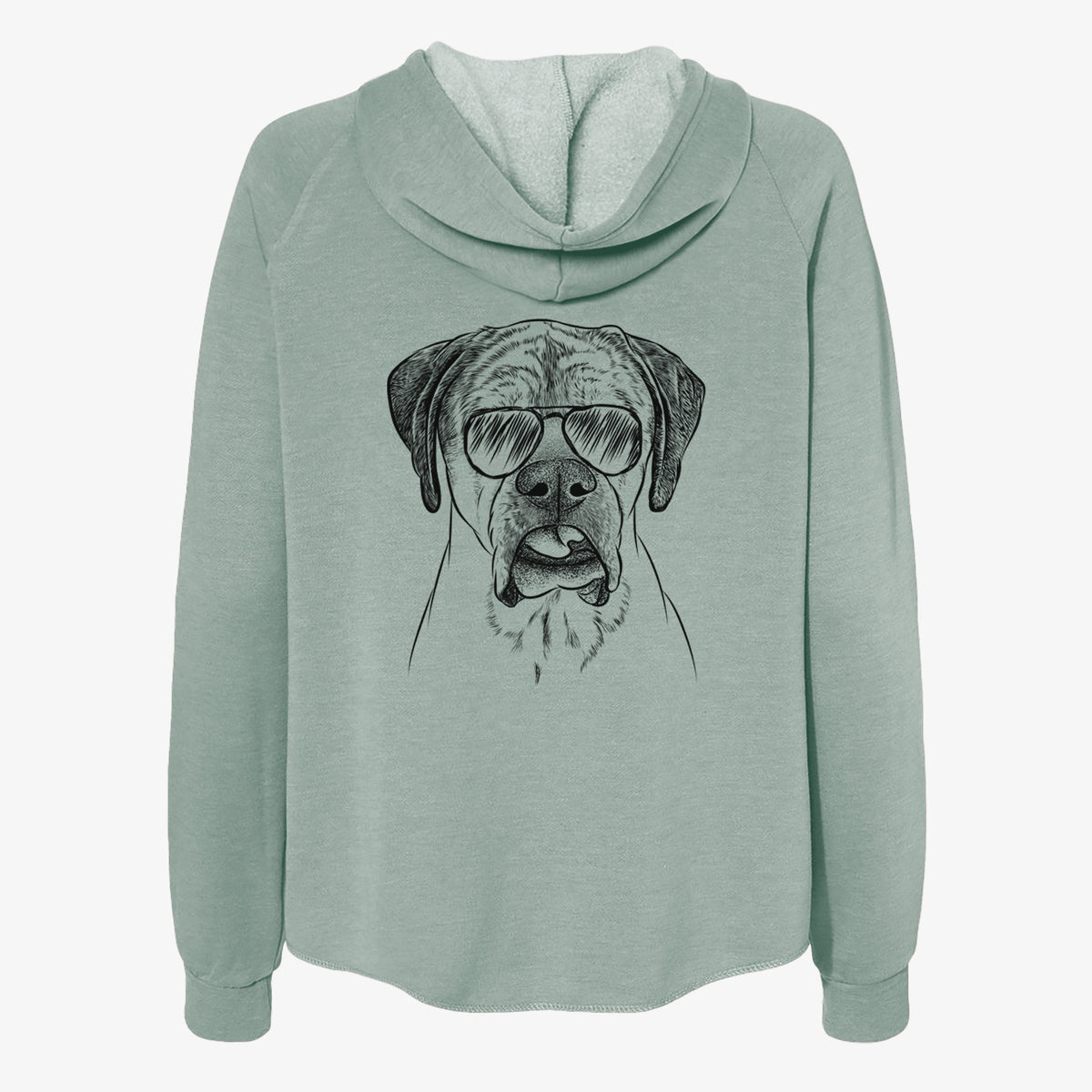 Emma the English Mastiff - Women's Cali Wave Zip-Up Sweatshirt
