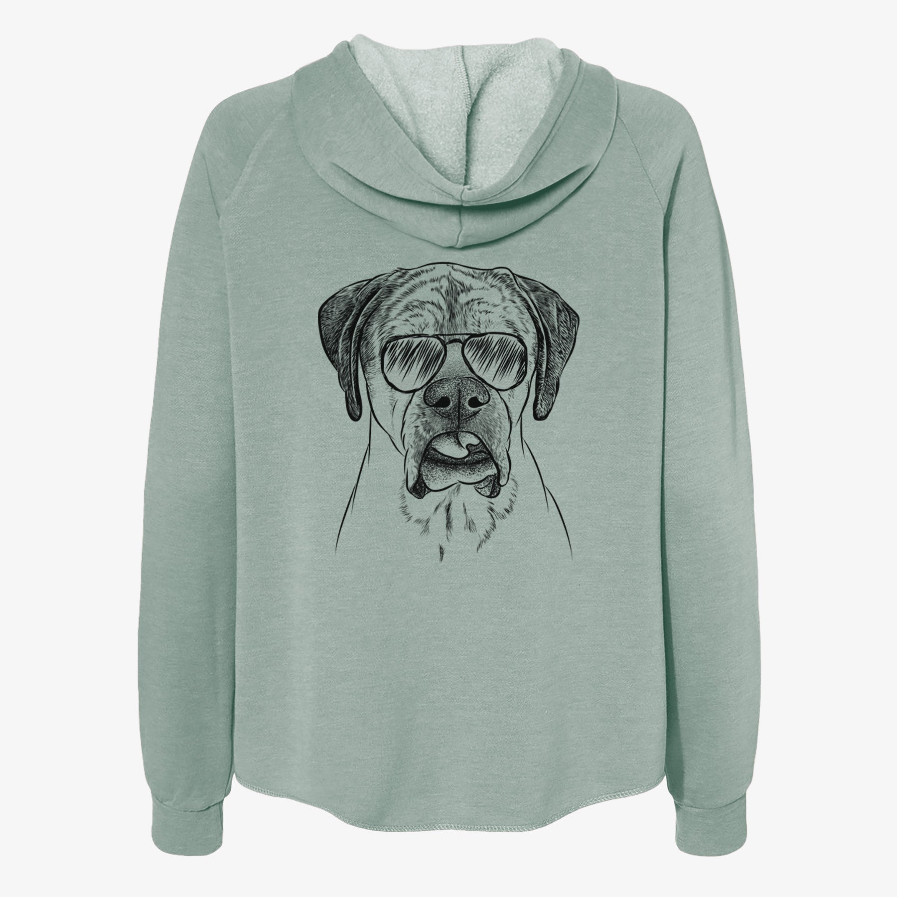 Emma the English Mastiff - Women's Cali Wave Zip-Up Sweatshirt