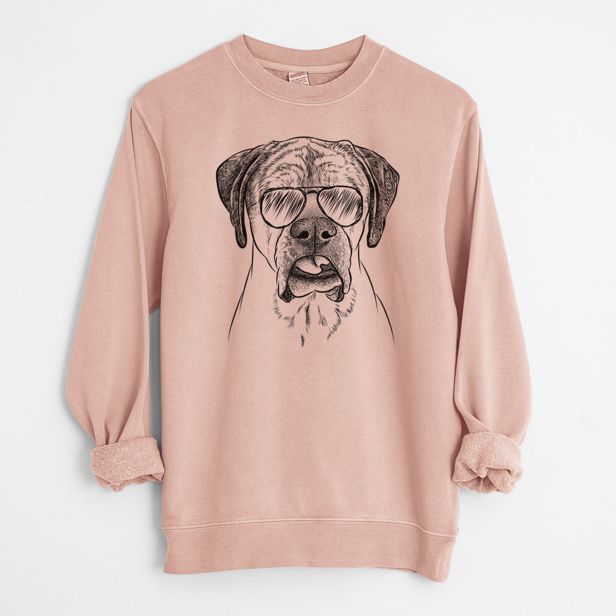Aviator Emma the English Mastiff - Unisex Pigment Dyed Crew Sweatshirt