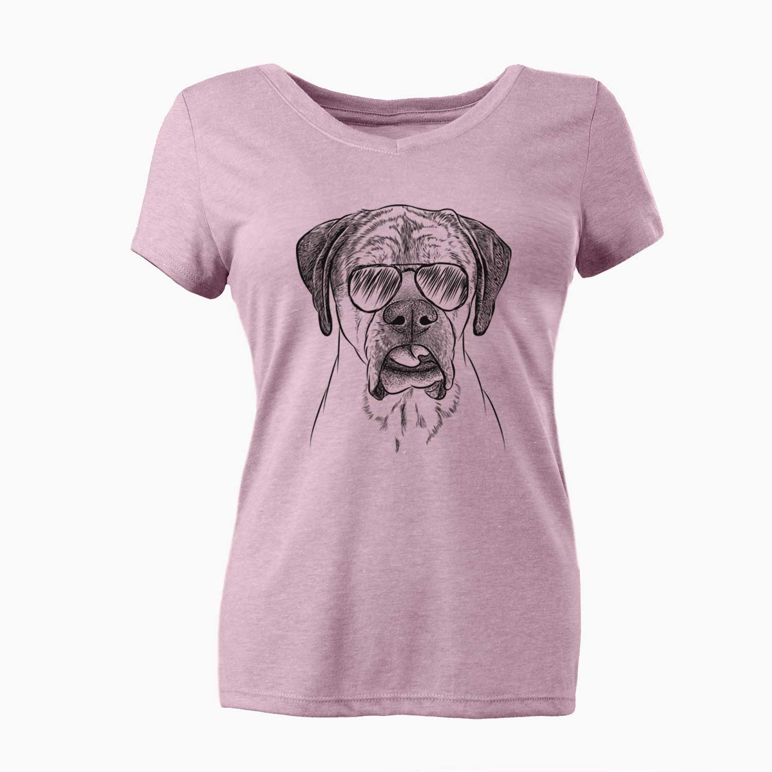 Aviator Emma the English Mastiff - Women's V-neck Shirt