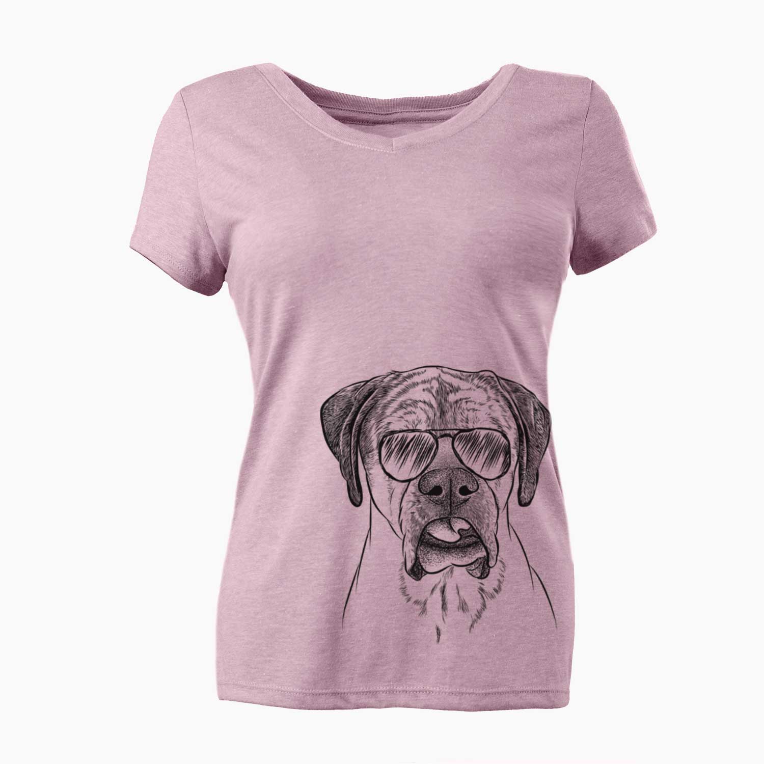 Aviator Emma the English Mastiff - Women's V-neck Shirt