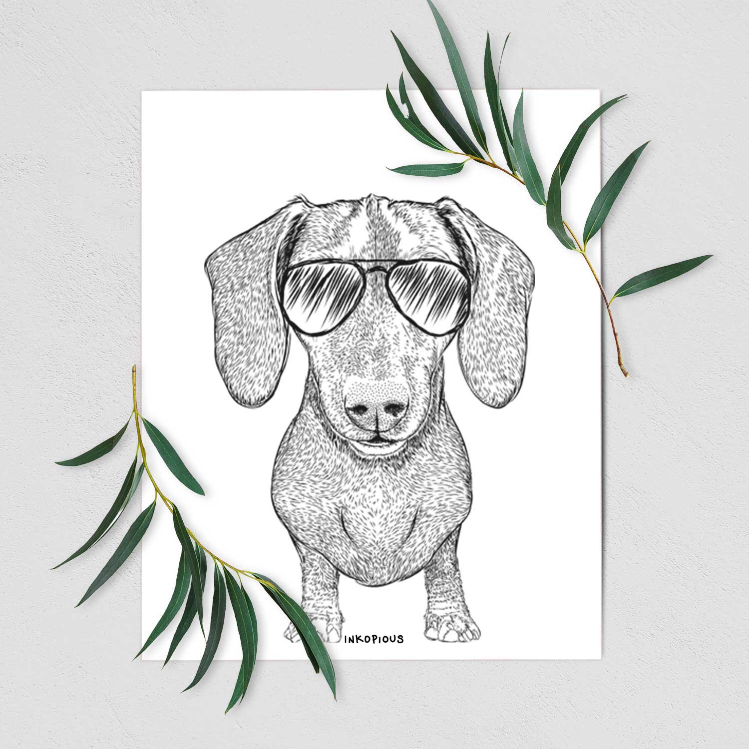 Ernie the Mini Dachshund Art Print