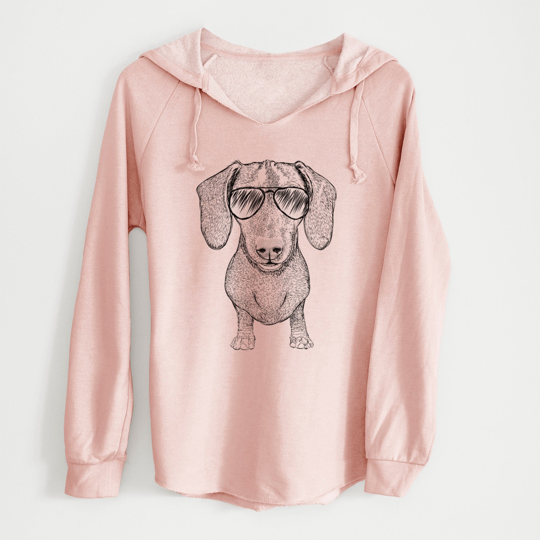 Aviator Ernie the Mini Dachshund - Cali Wave Hooded Sweatshirt