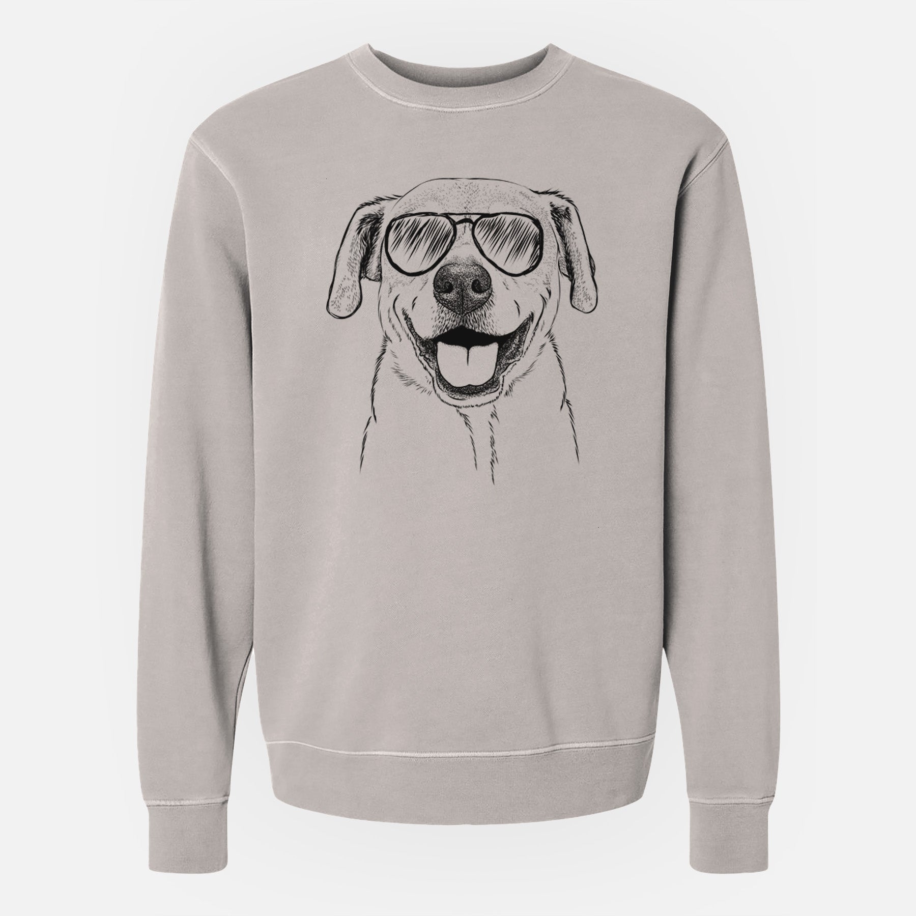 Aviator Ernie the Mixed Breed - Unisex Pigment Dyed Crew Sweatshirt