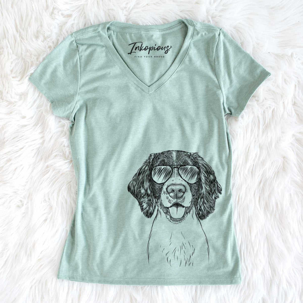 Aviator Ever the English Springer Spaniel - Women's V-neck Shirt