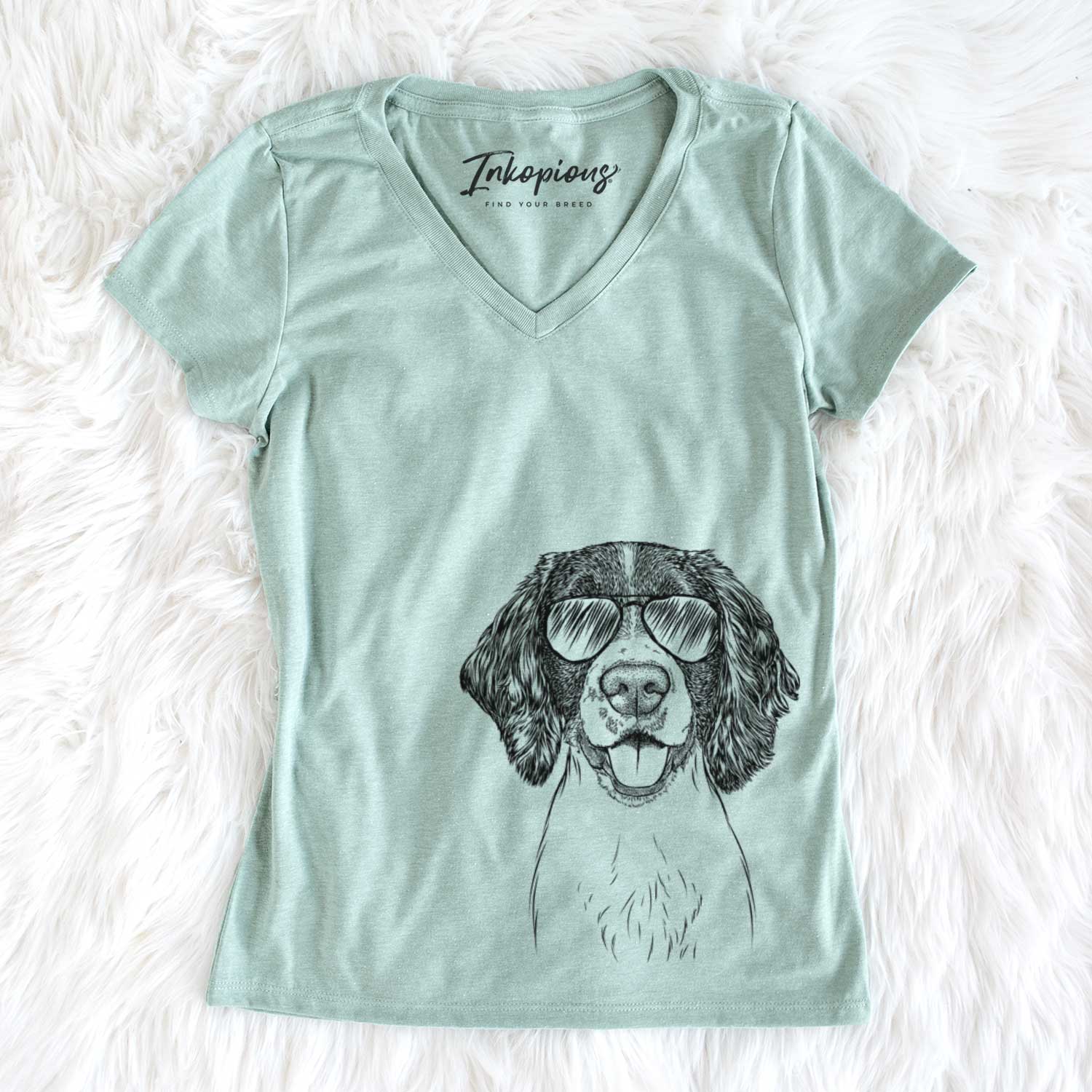 Aviator Ever the English Springer Spaniel - Women's V-neck Shirt