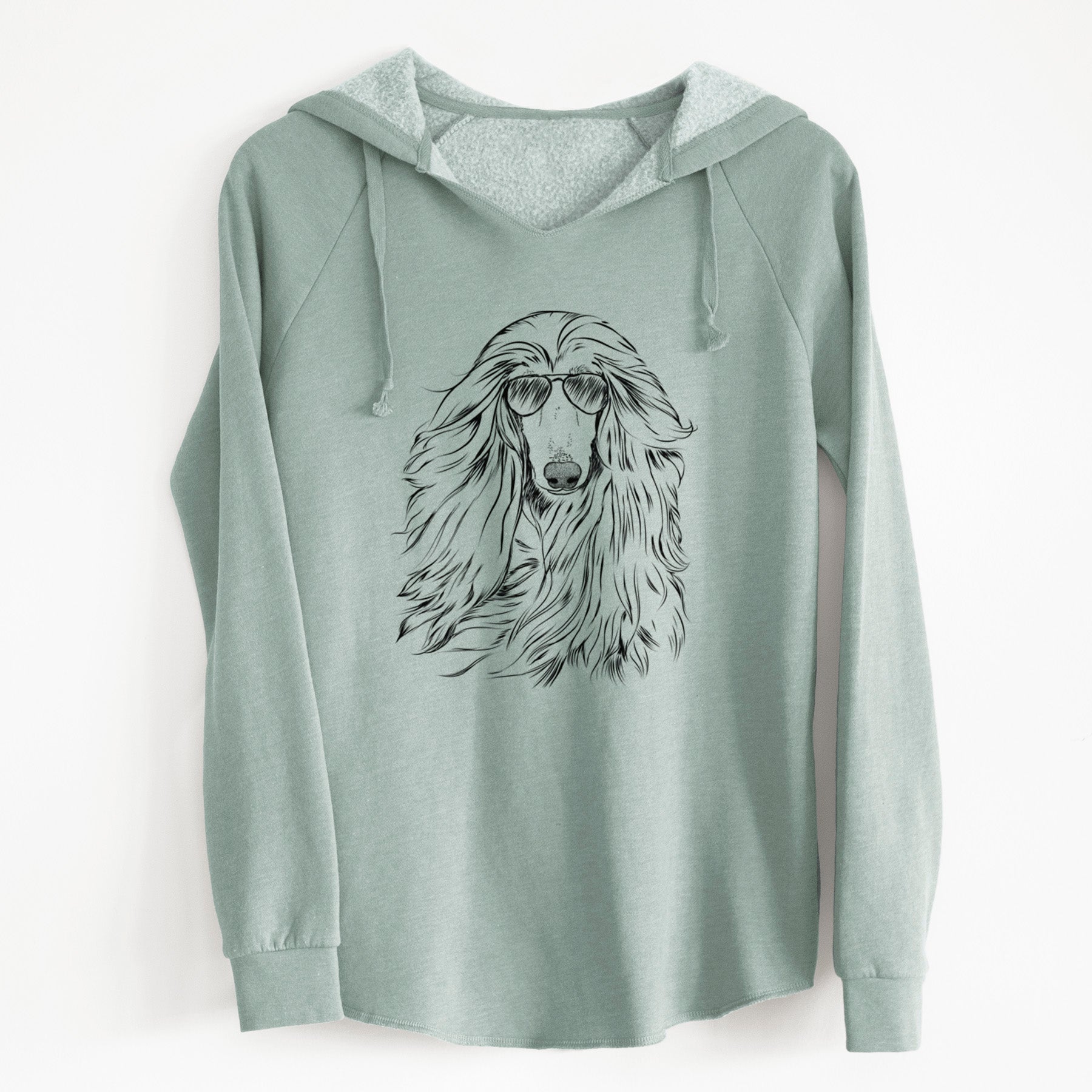 Aviator Fabio the Afghan Hound - Cali Wave Hooded Sweatshirt