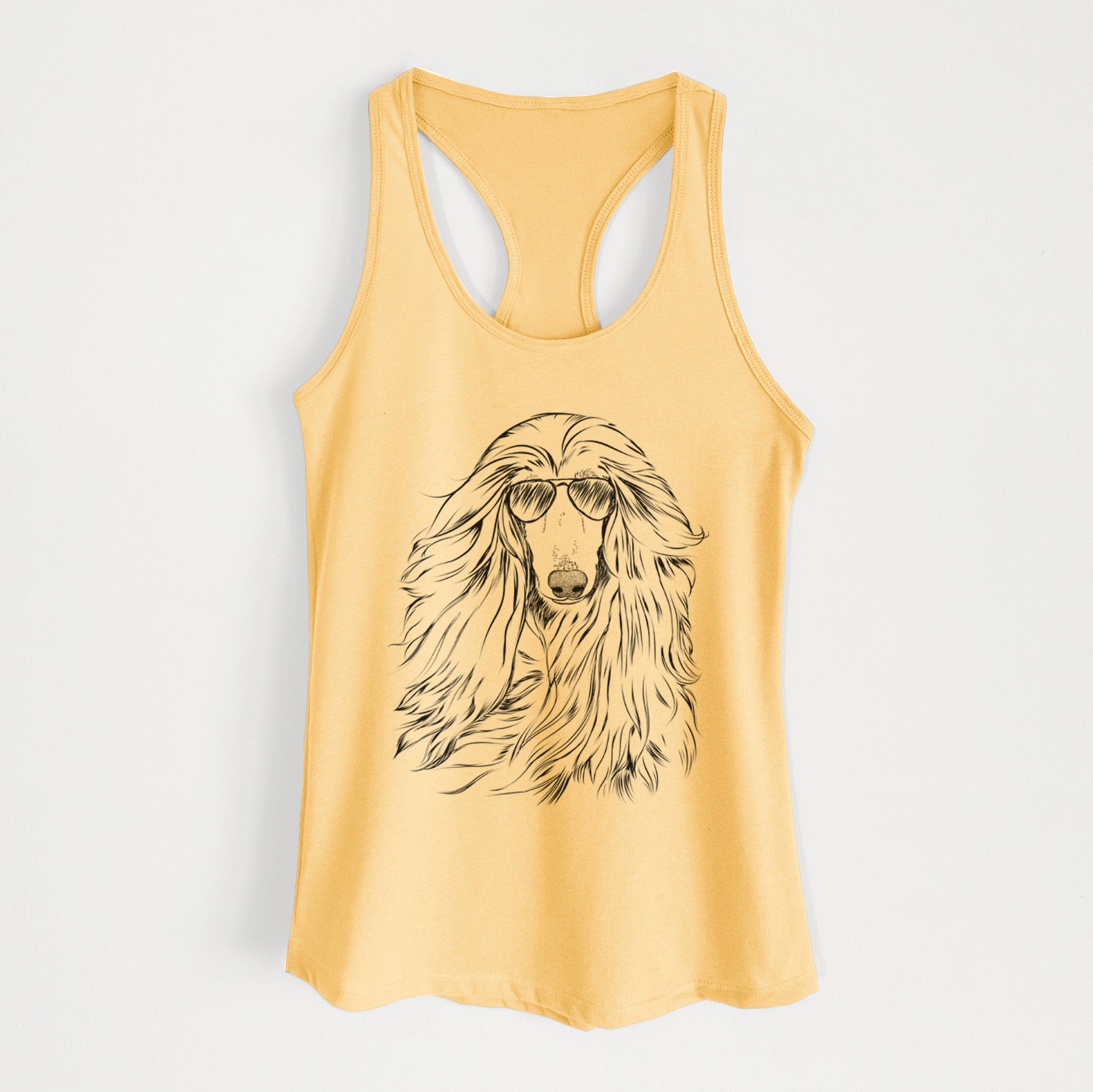 Fabio the Afghan Hound - Women's Racerback Tanktop