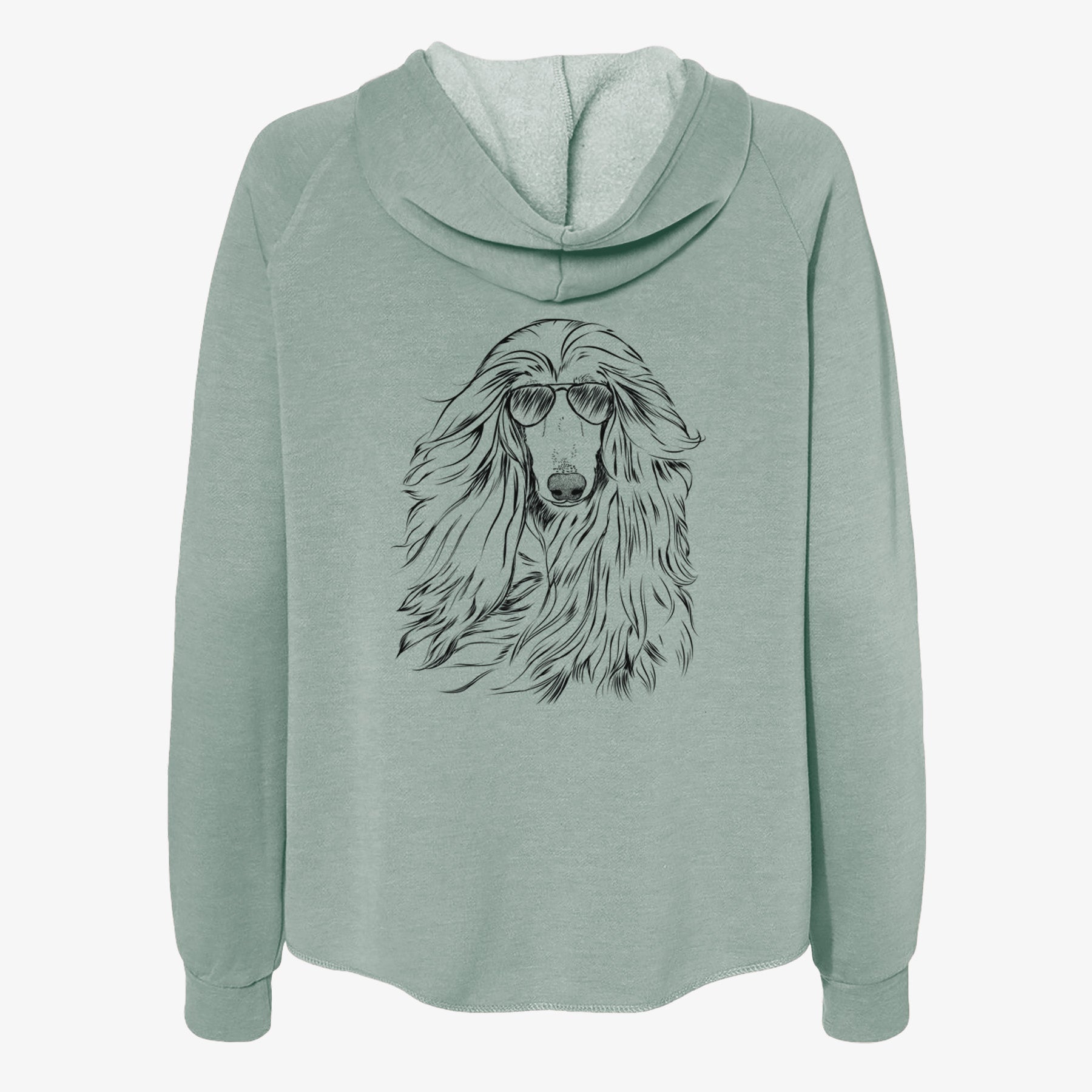 Fabio the Afghan Hound - Women's Cali Wave Zip-Up Sweatshirt