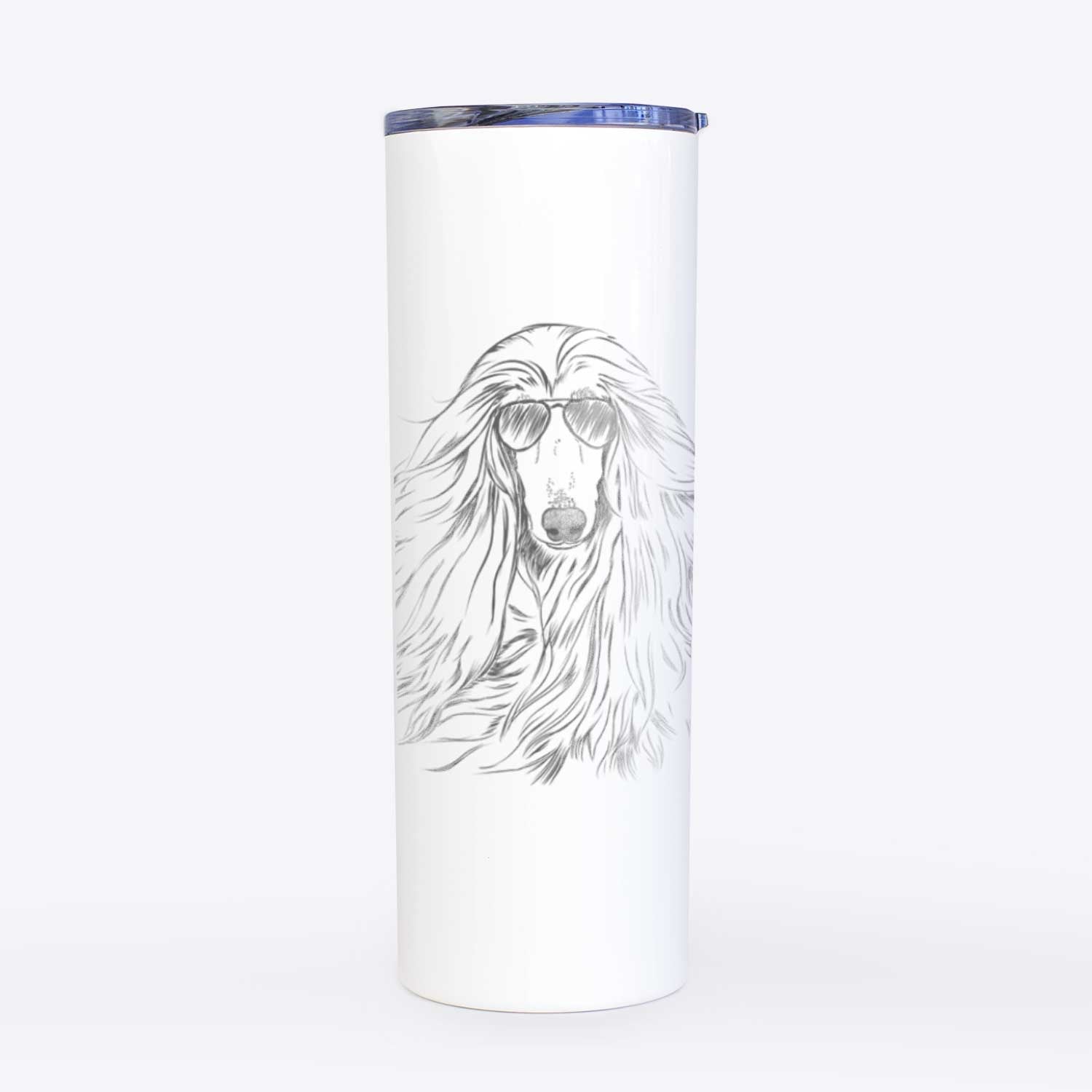 Fabio the Afghan Hound - 20oz Skinny Tumbler