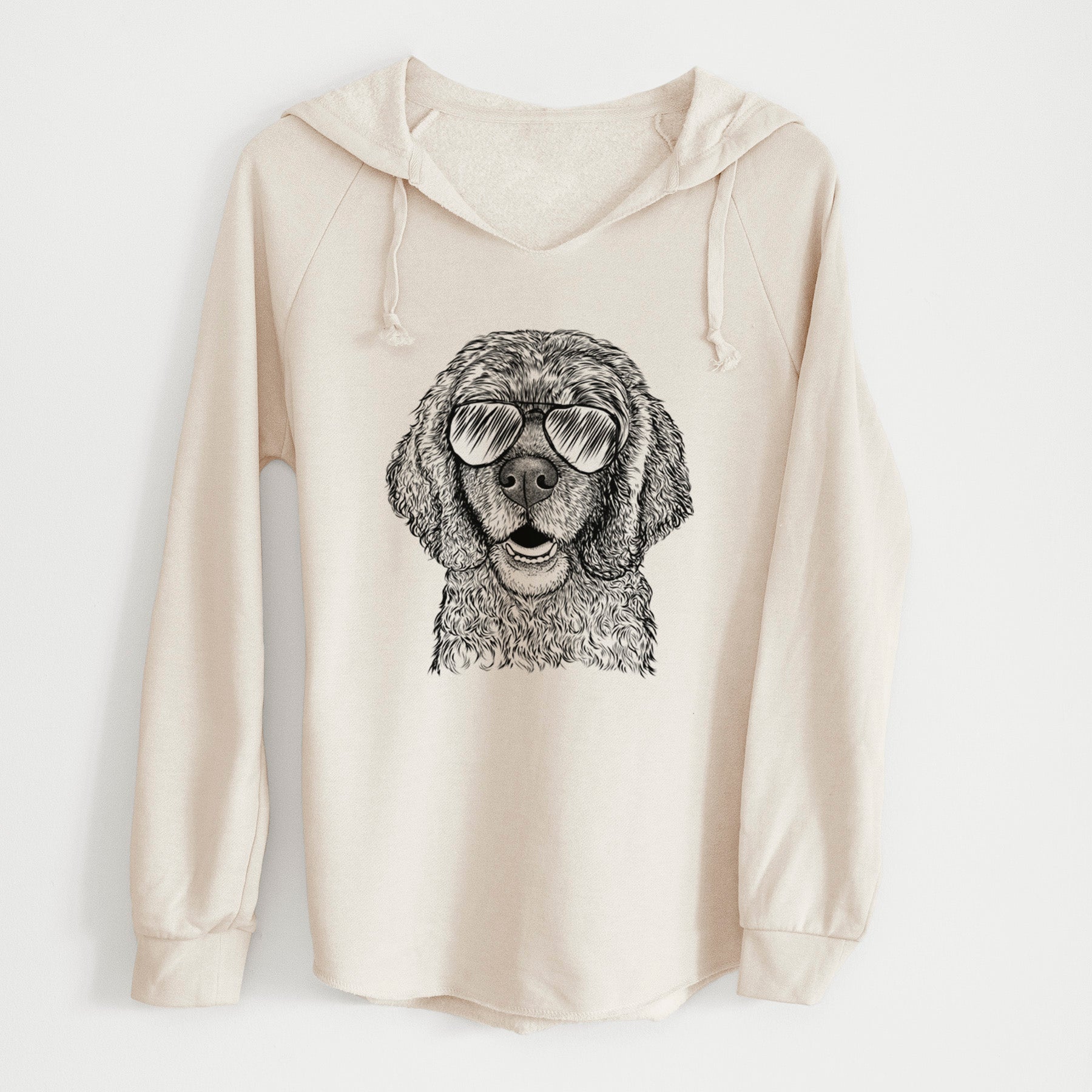 Aviator Fannie Mae the Cocker Spaniel - Cali Wave Hooded Sweatshirt