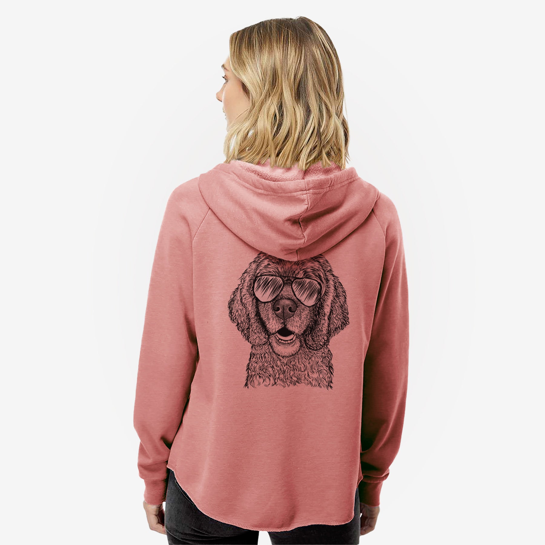 Fannie Mae the Cocker Spaniel - Women's Cali Wave Zip-Up Sweatshirt