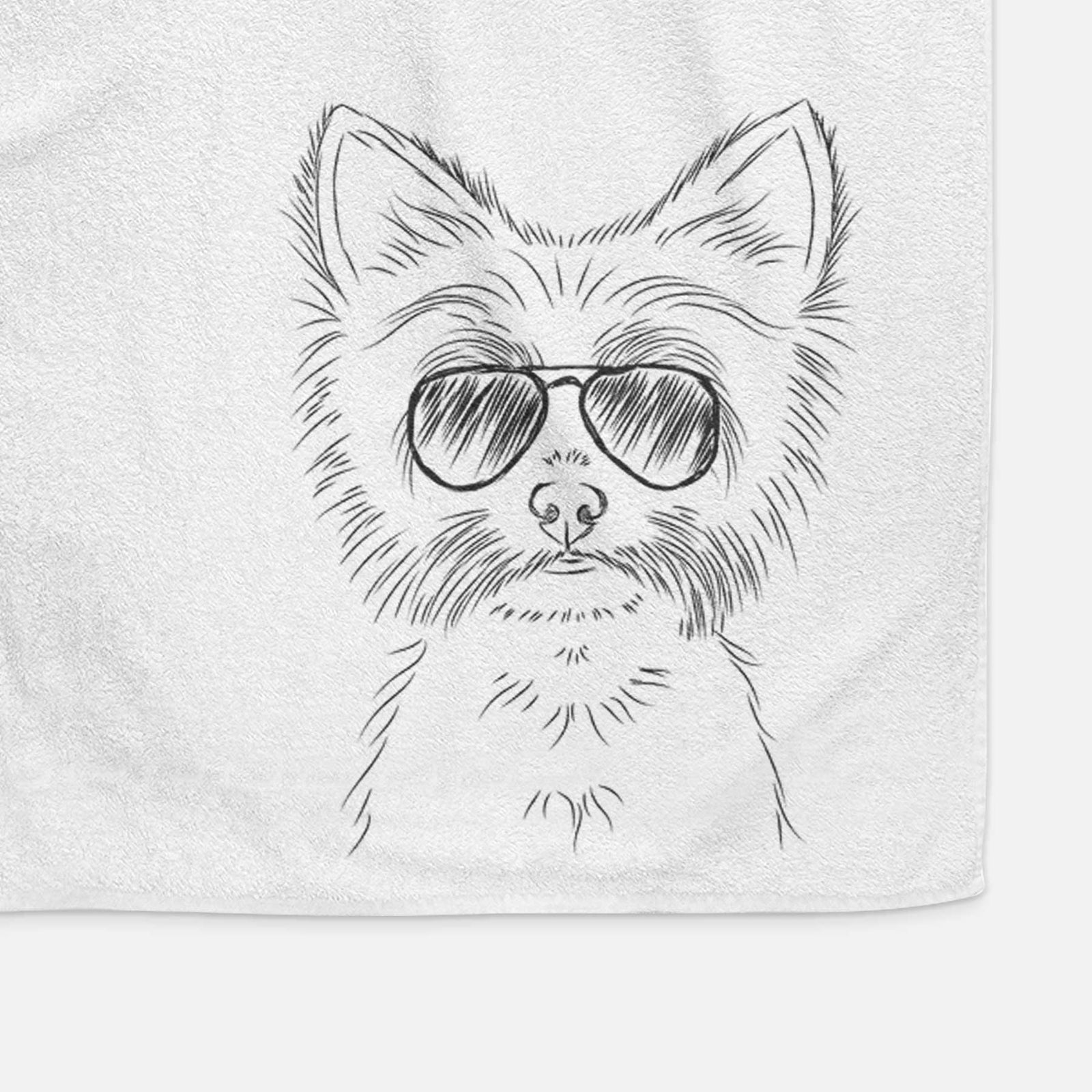Farva the Yorkshire Terrier Decorative Hand Towel