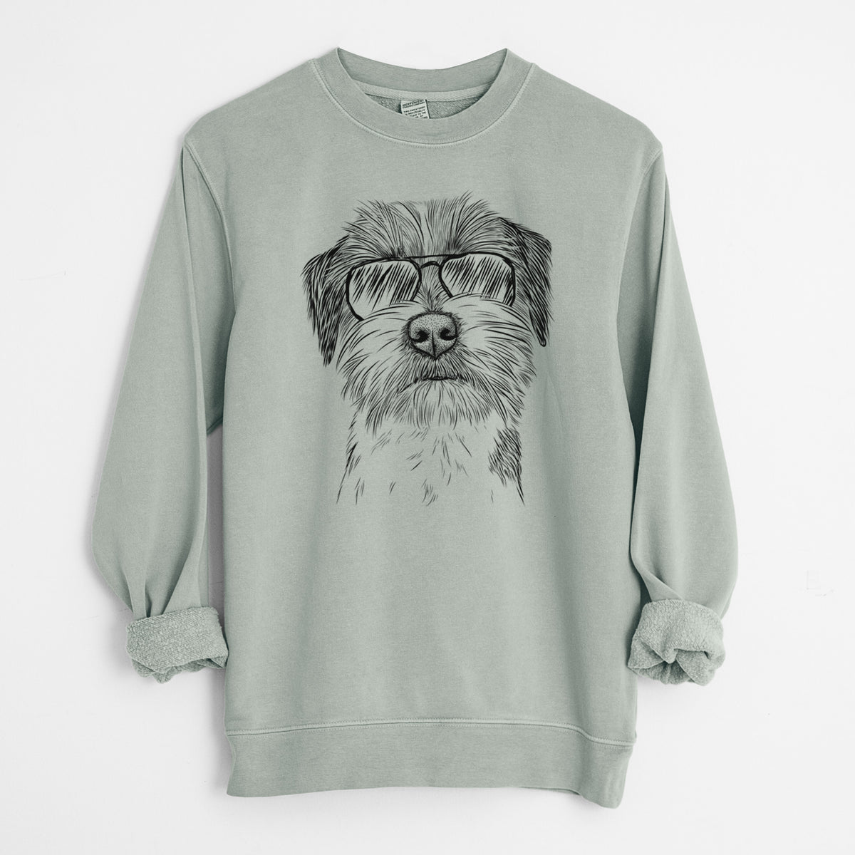 Aviator Feis the Parson Russell Terrier - Unisex Pigment Dyed Crew Sweatshirt