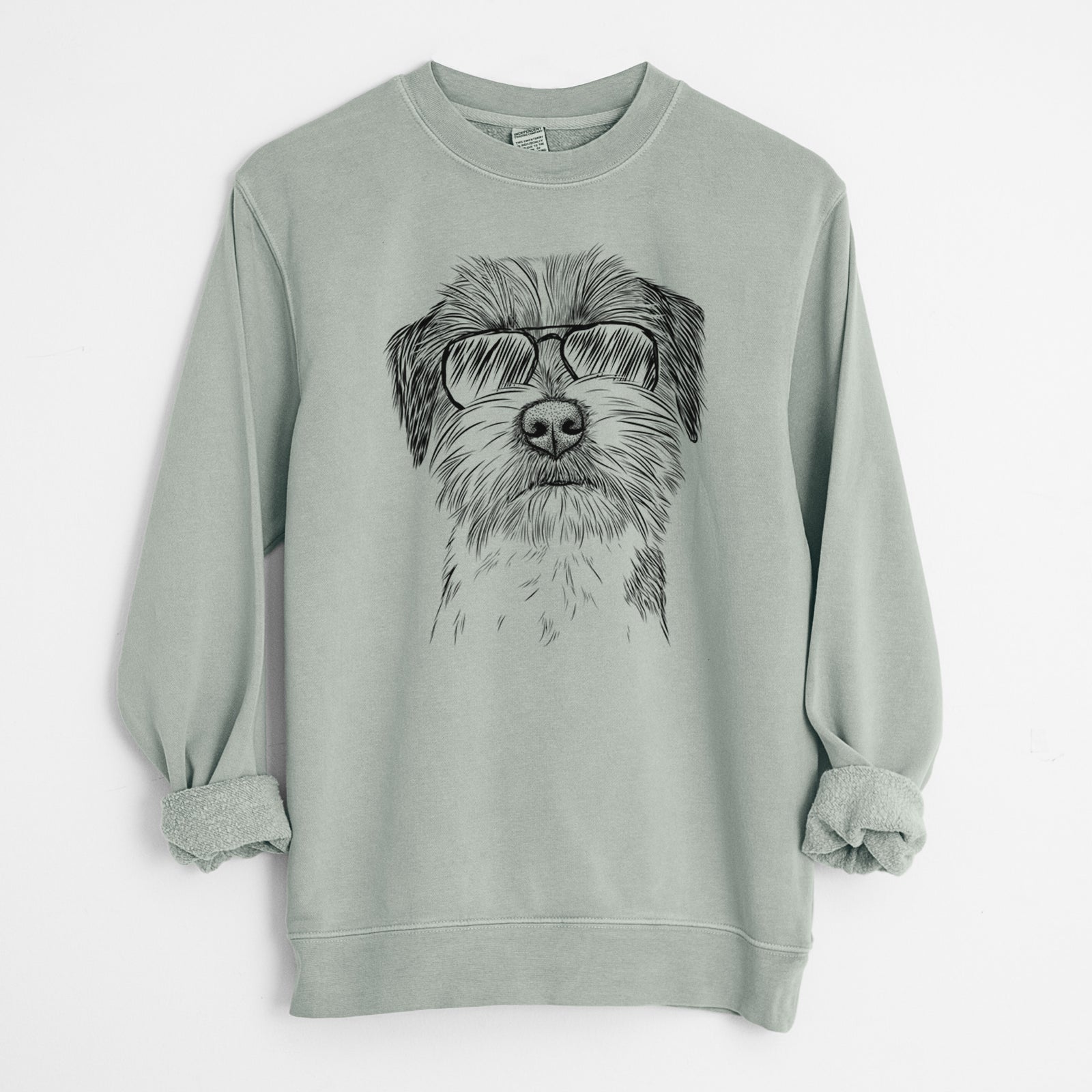 Aviator Feis the Parson Russell Terrier - Unisex Pigment Dyed Crew Sweatshirt