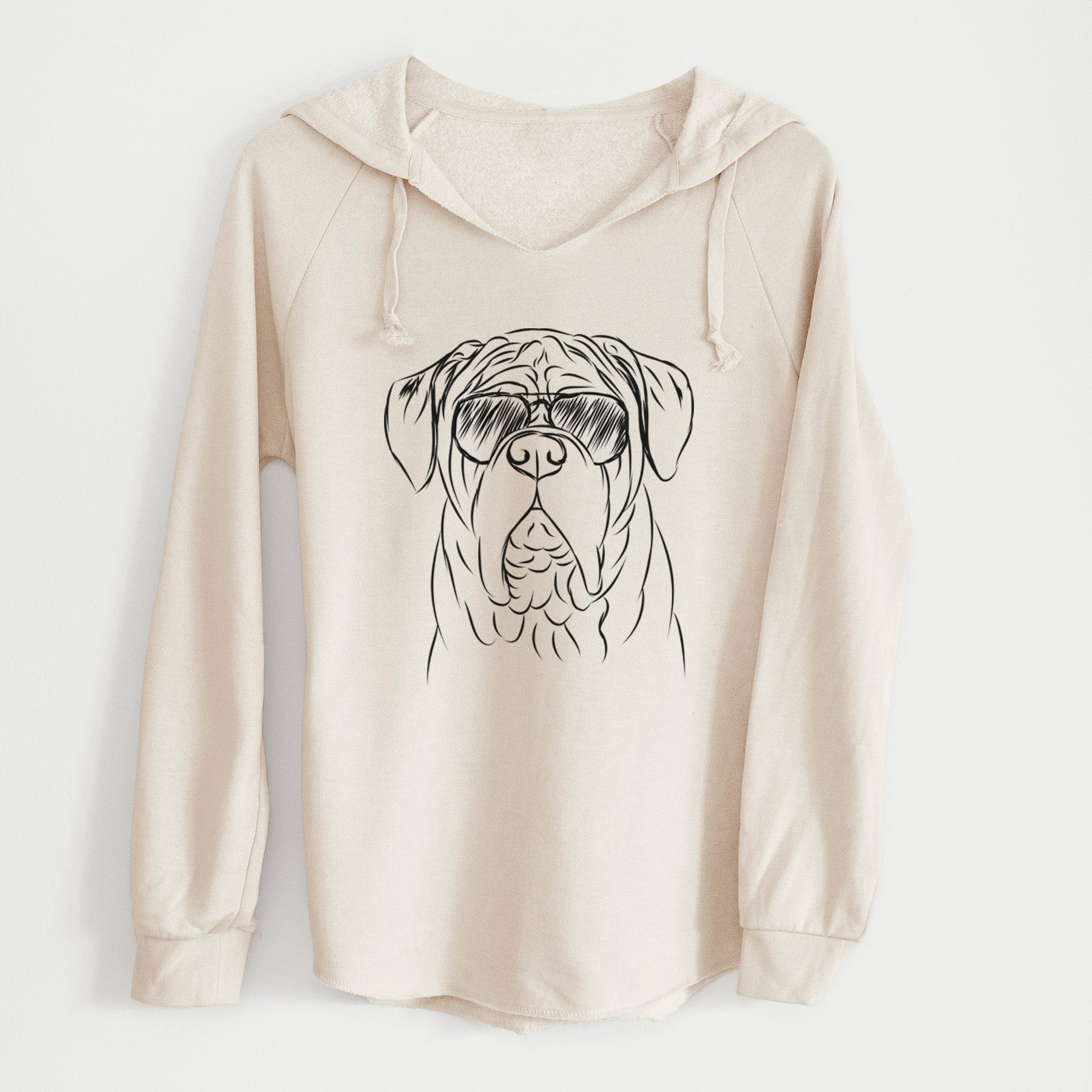 Aviator Felix the Dogue de Bordeaux - Cali Wave Hooded Sweatshirt