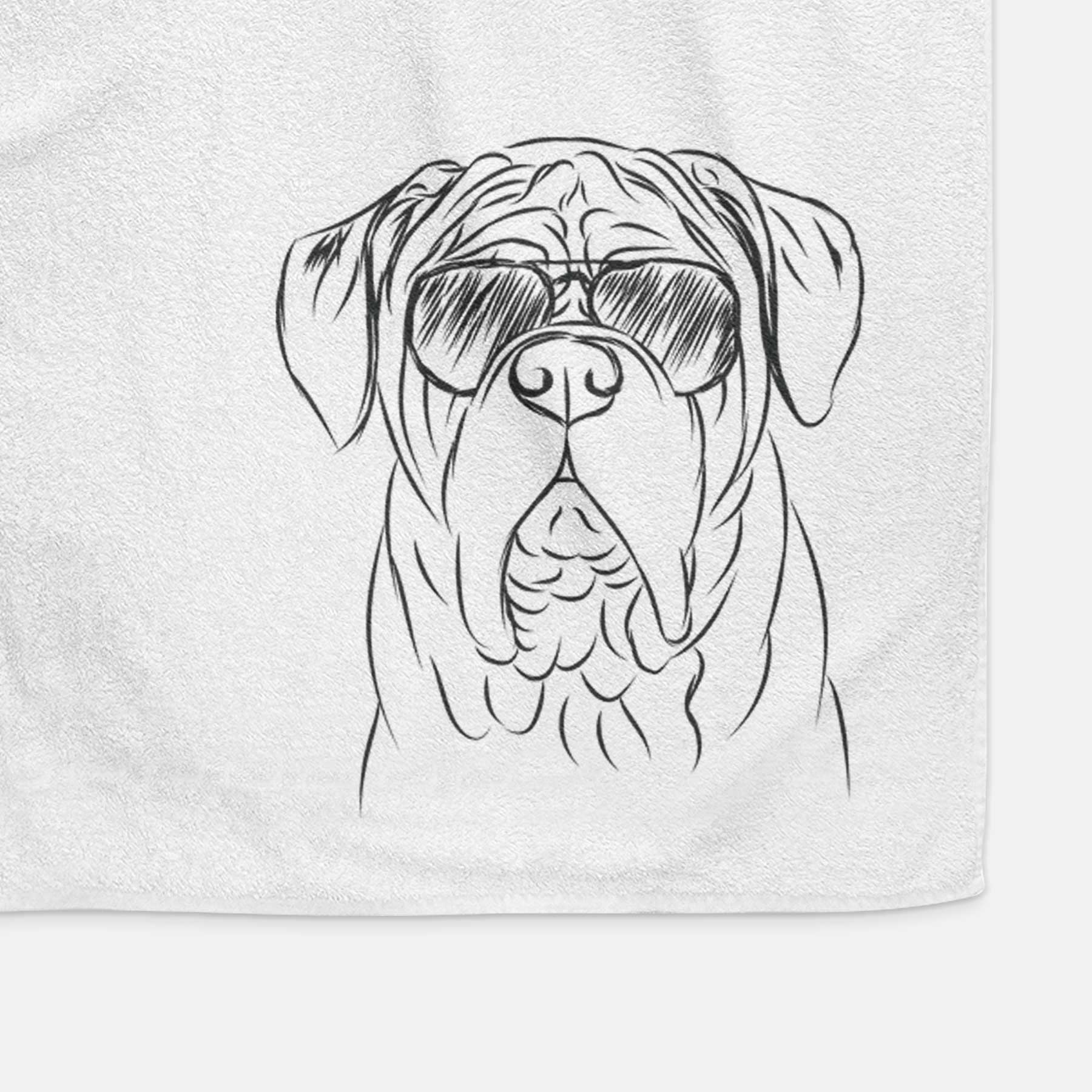 Felix the Dogue de Bordeaux Decorative Hand Towel