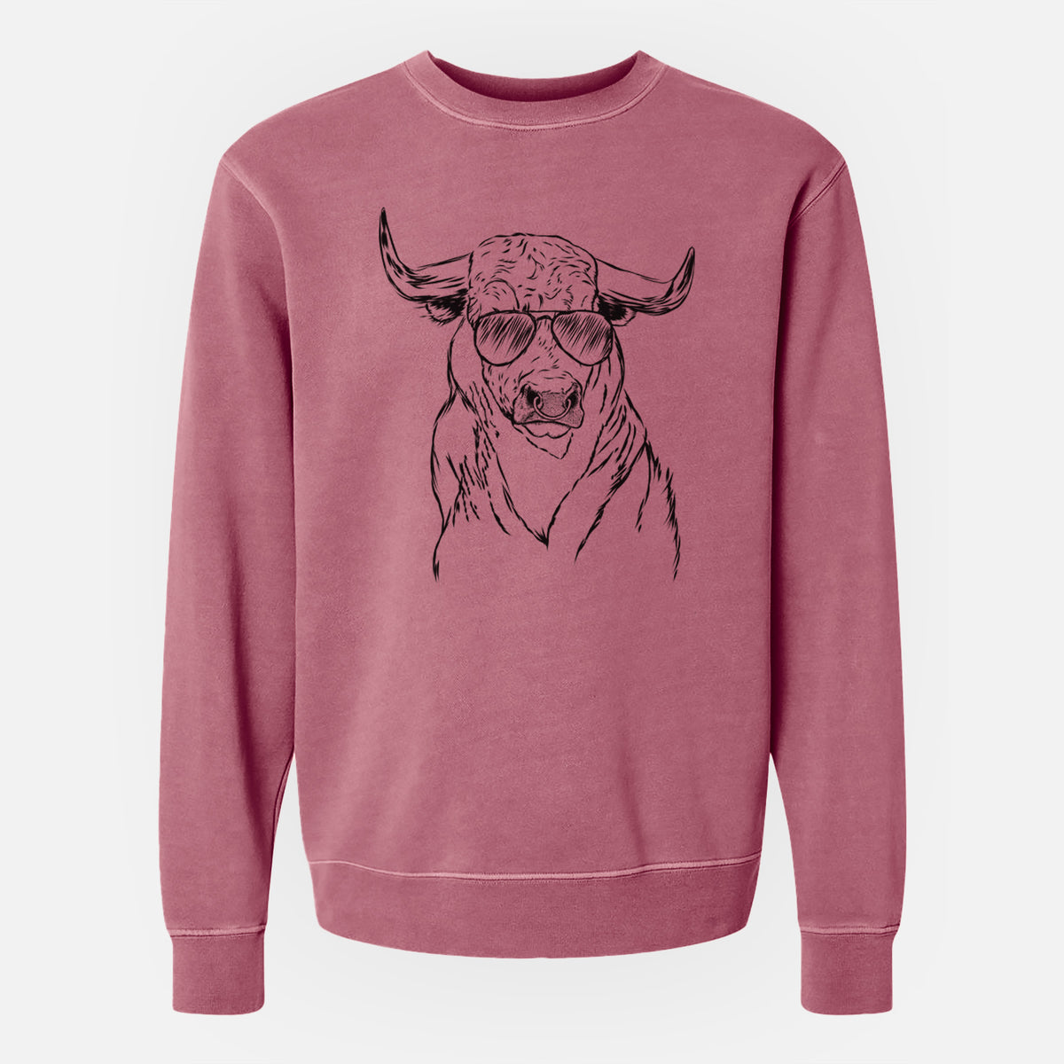 Aviator Ferdinand the Bull - Unisex Pigment Dyed Crew Sweatshirt