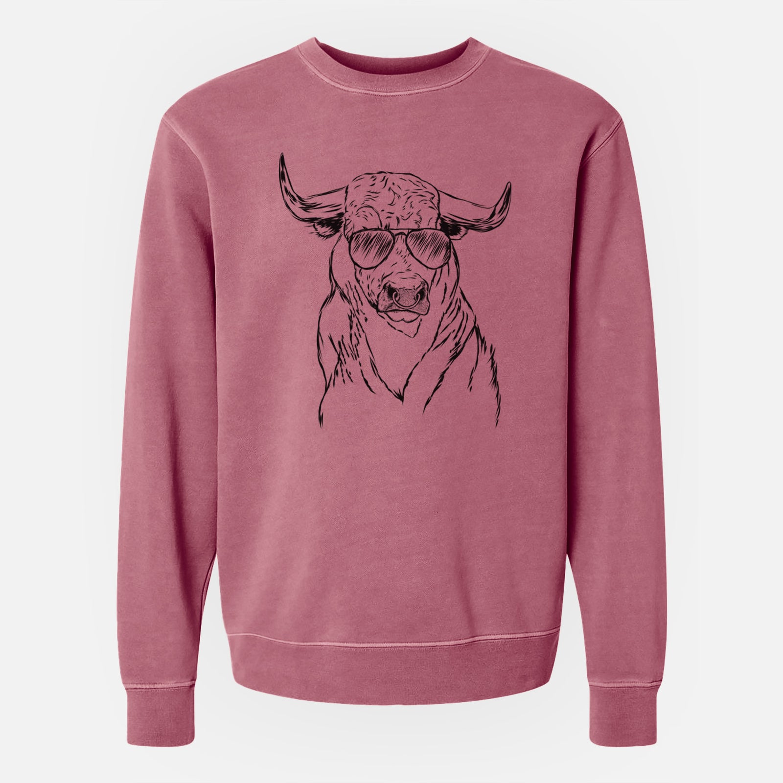 Aviator Ferdinand the Bull - Unisex Pigment Dyed Crew Sweatshirt