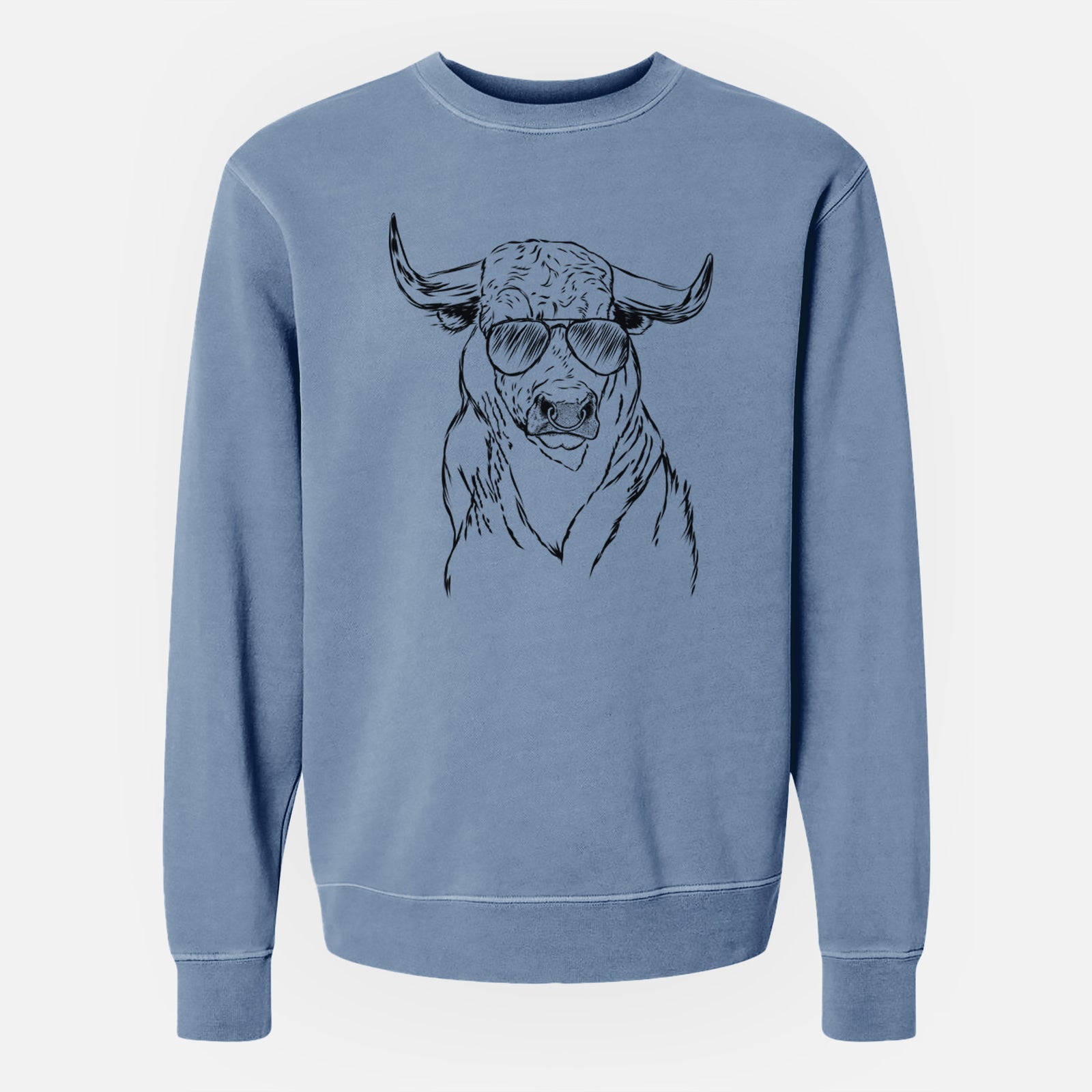 Aviator Ferdinand the Bull - Unisex Pigment Dyed Crew Sweatshirt