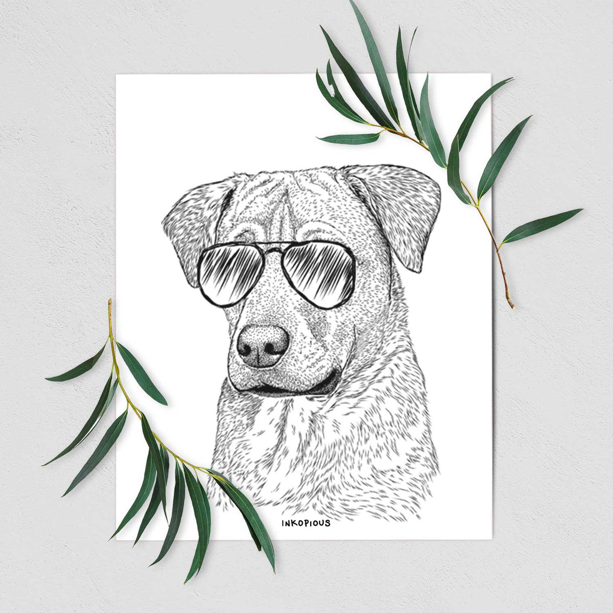 Feta the Mixed Breed Art Print