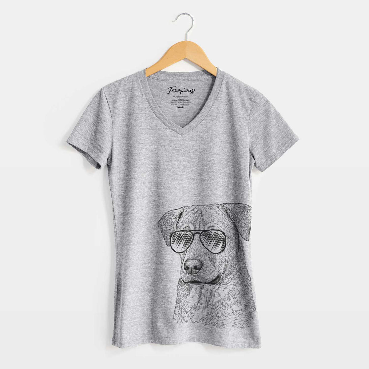 Aviator Feta the Mixed Breed - Women&#39;s V-neck Shirt