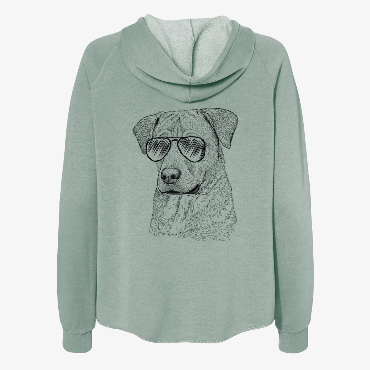Feta the Mixed Breed - Women's Cali Wave Zip-Up Sweatshirt