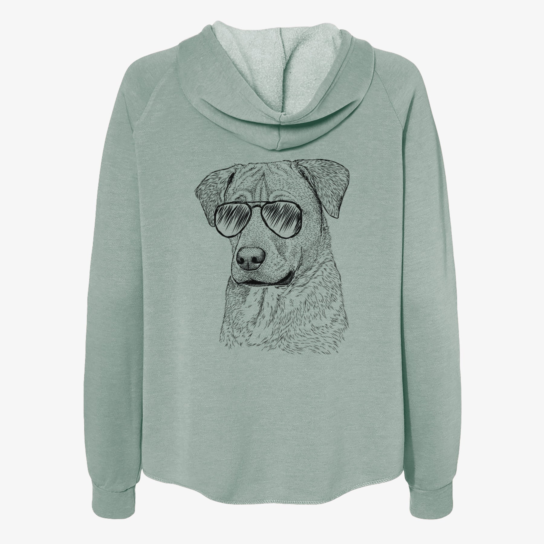 Feta the Mixed Breed - Women's Cali Wave Zip-Up Sweatshirt