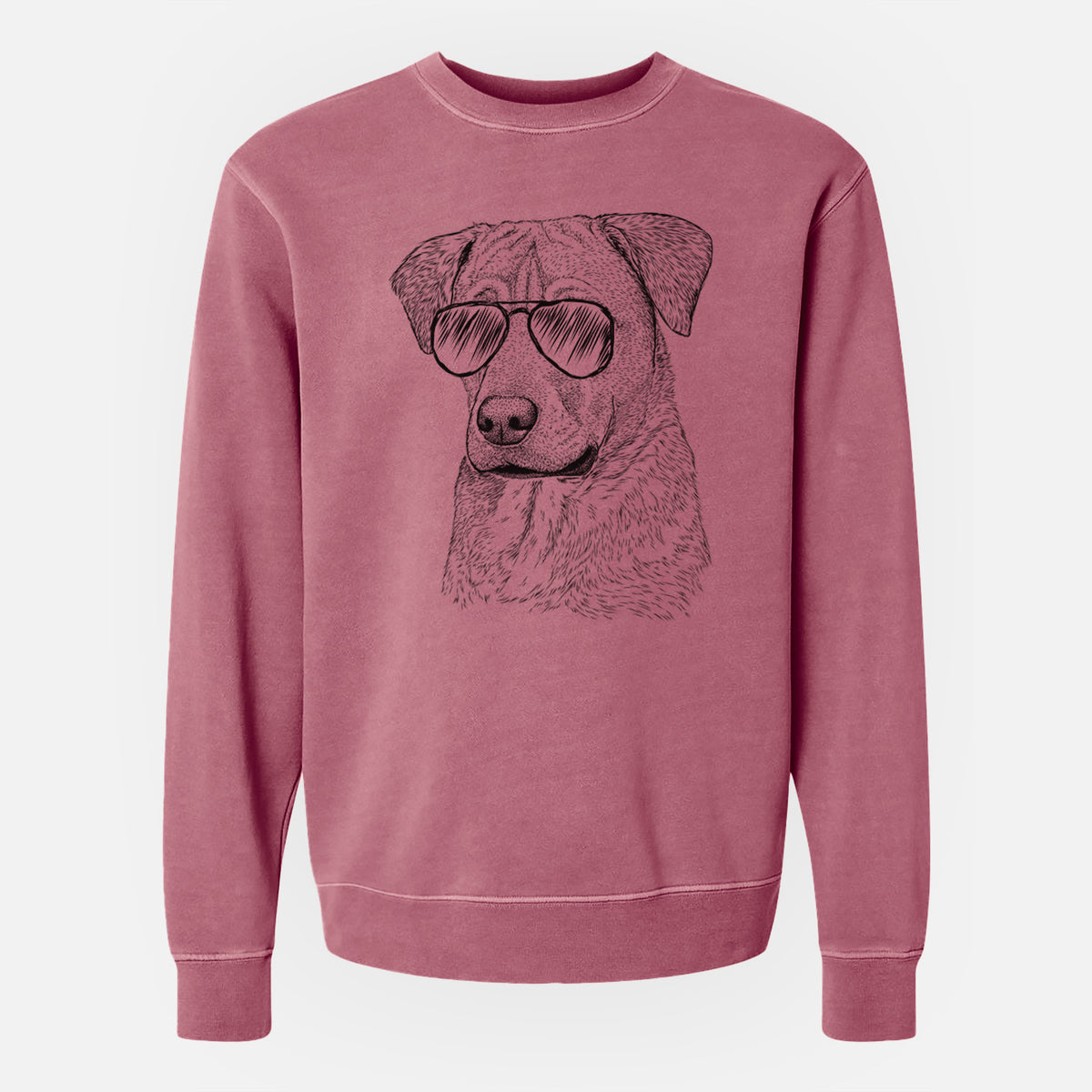 Aviator Feta the Mixed Breed - Unisex Pigment Dyed Crew Sweatshirt