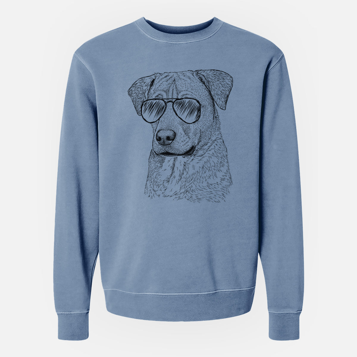 Aviator Feta the Mixed Breed - Unisex Pigment Dyed Crew Sweatshirt