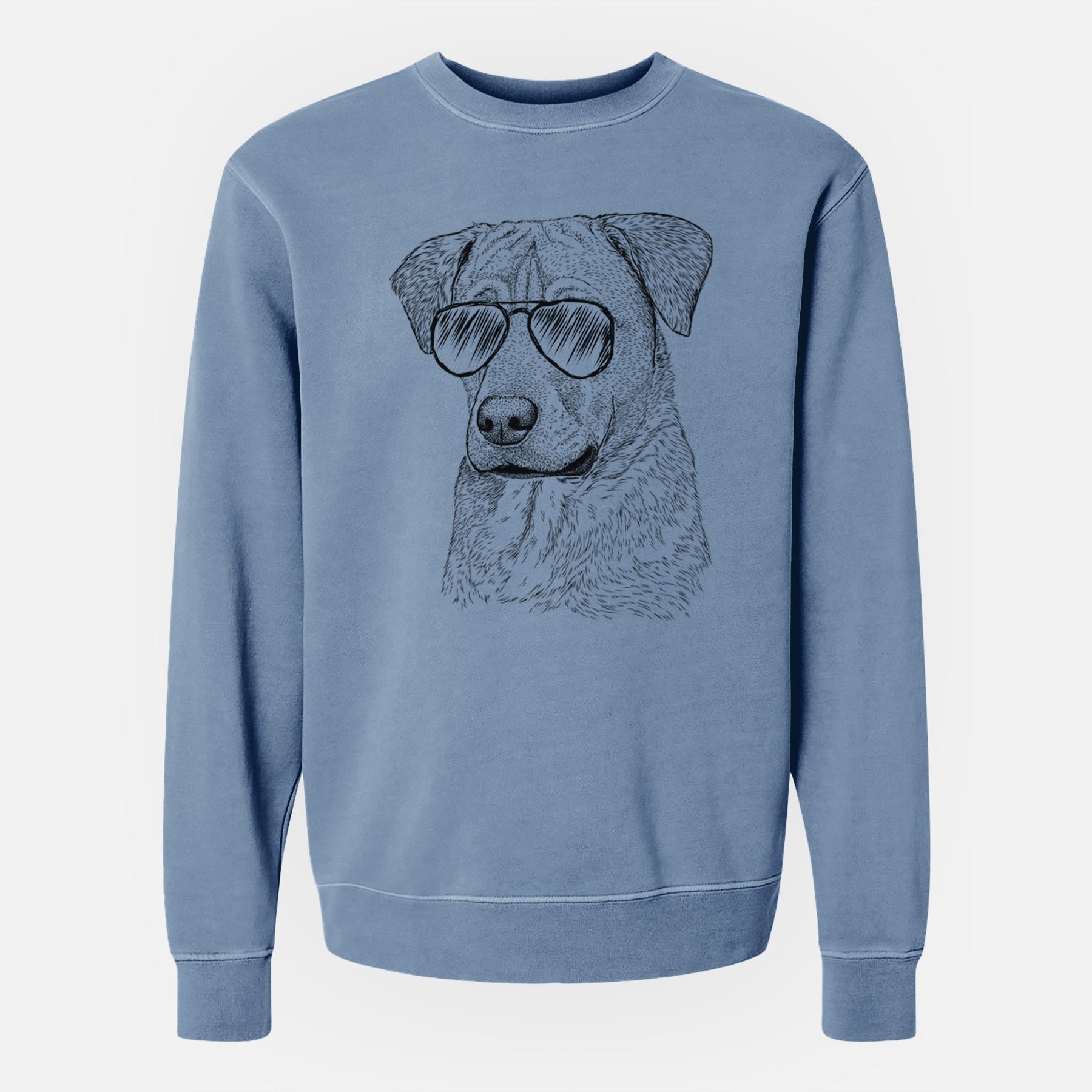 Aviator Feta the Mixed Breed - Unisex Pigment Dyed Crew Sweatshirt