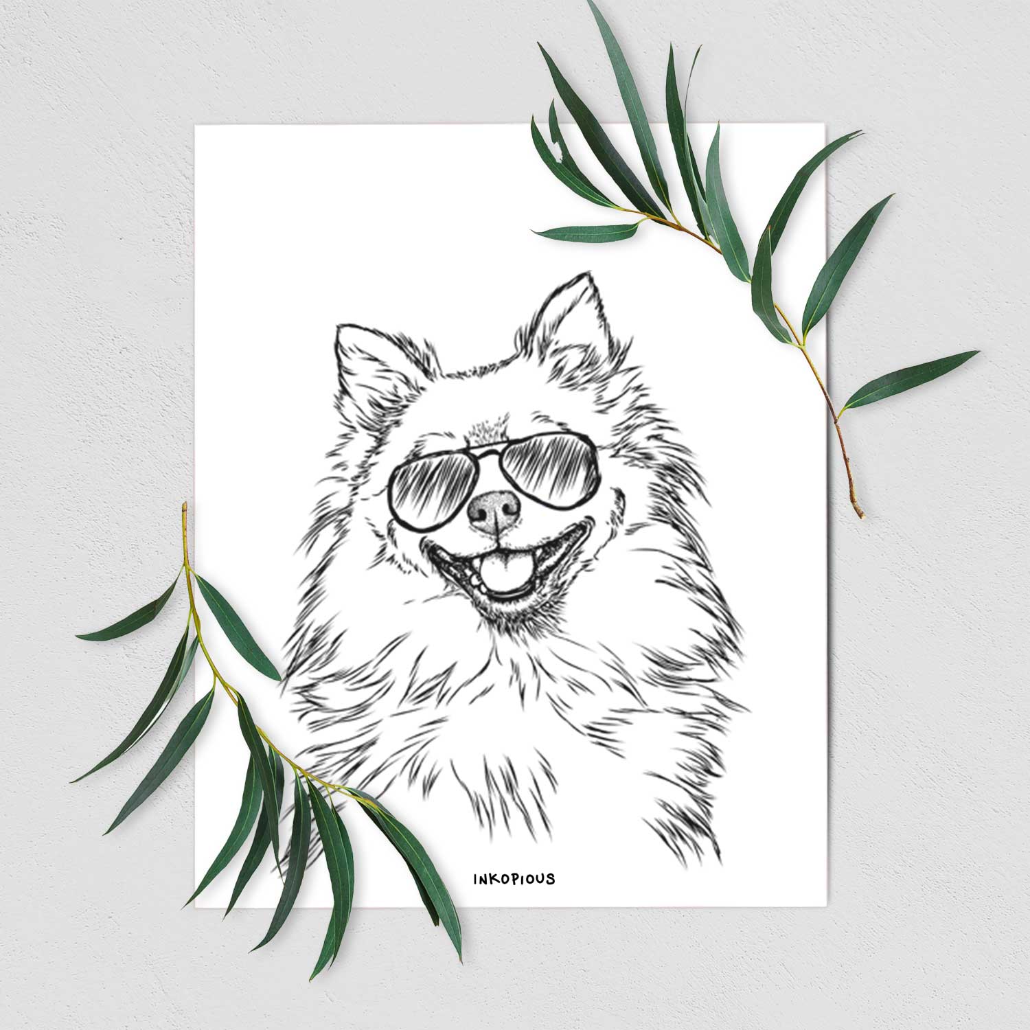 Fibi the Spitz Art Print