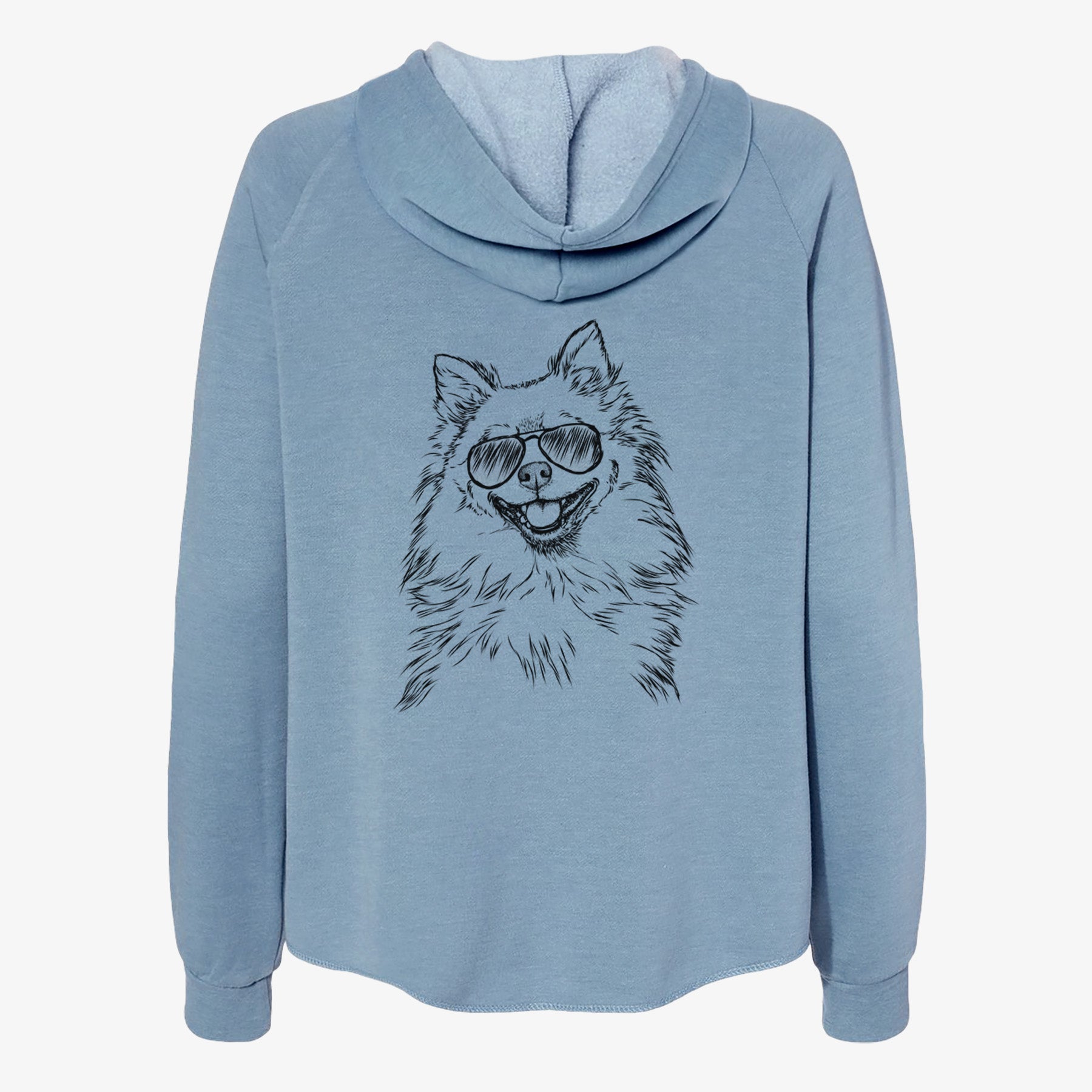 Fibi the Spitz - Women's Cali Wave Zip-Up Sweatshirt