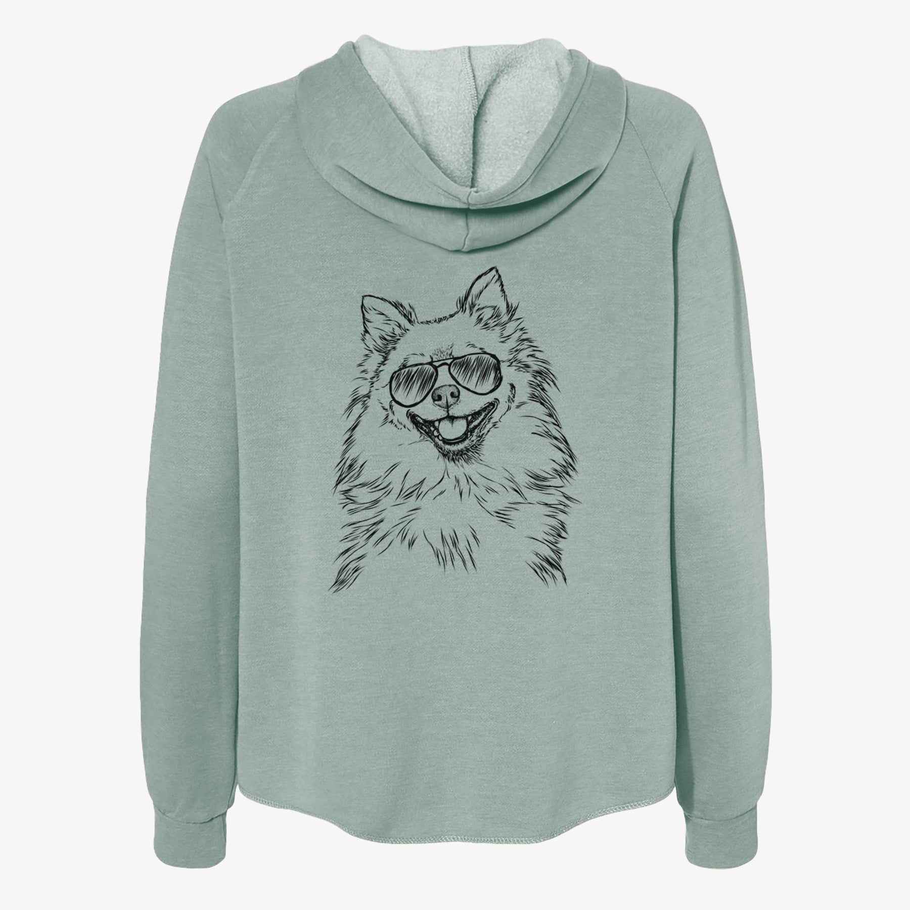 Fibi the Spitz - Women's Cali Wave Zip-Up Sweatshirt