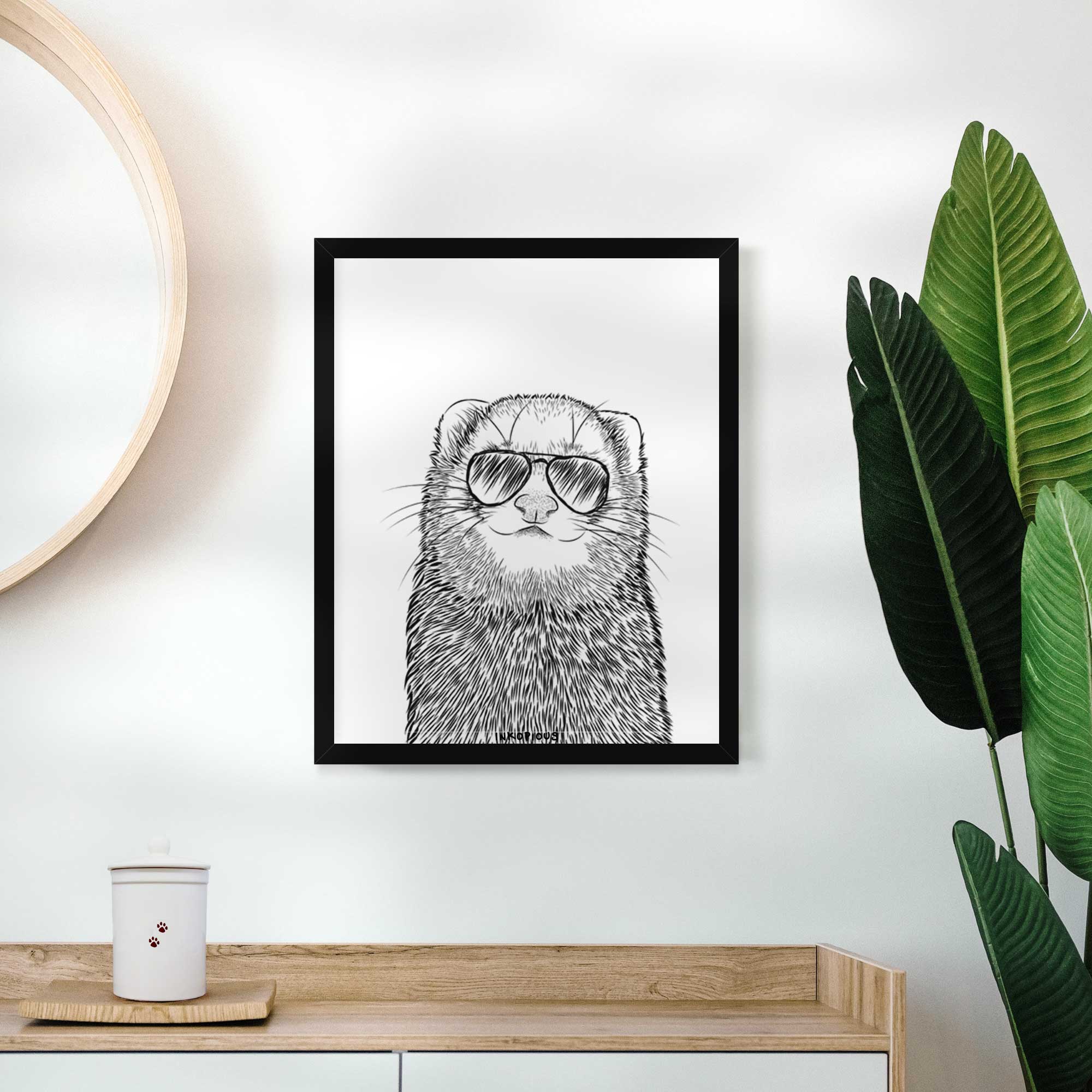 Fig the Ferret Art Print