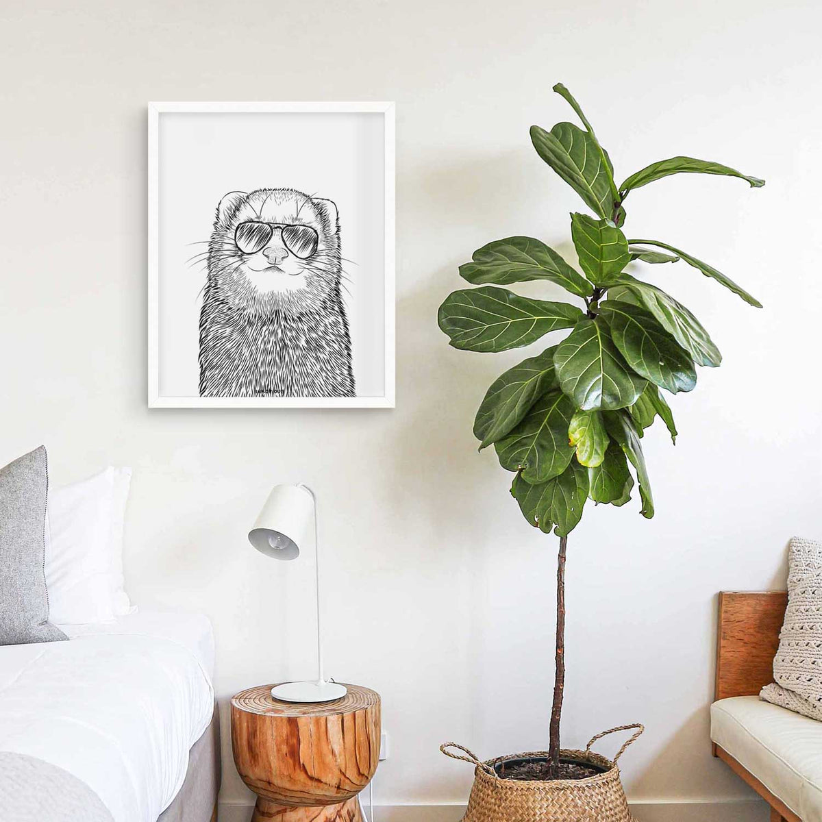 Fig the Ferret Art Print