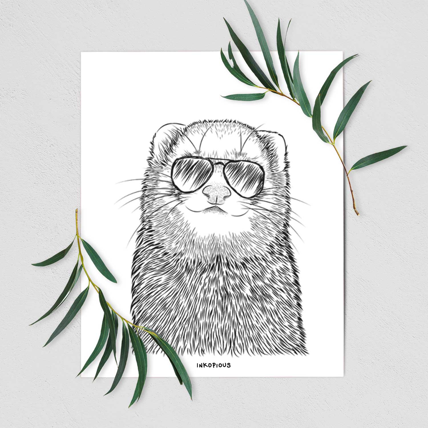 Fig the Ferret Art Print