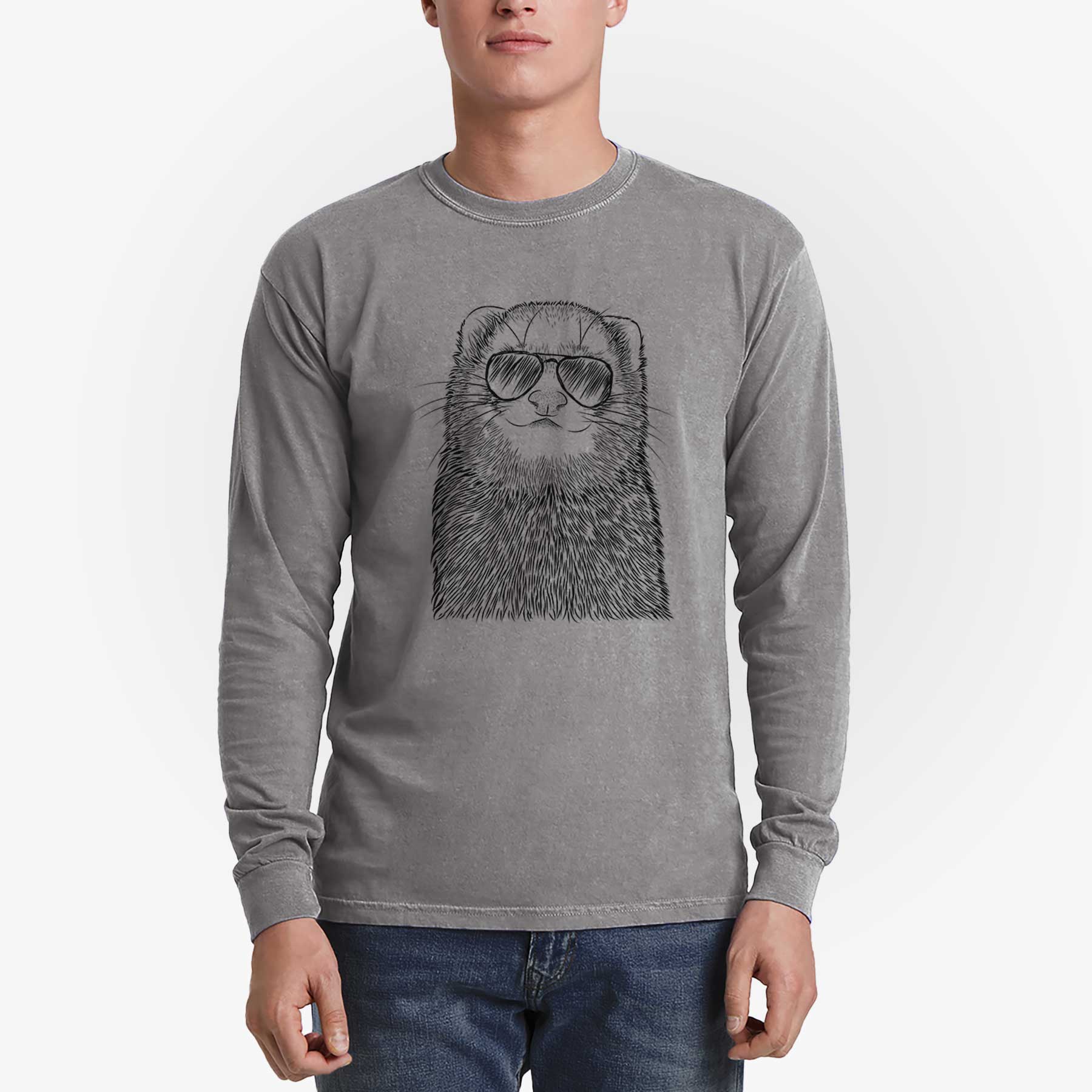 Aviators Fig the Ferret - Heavyweight 100% Cotton Long Sleeve