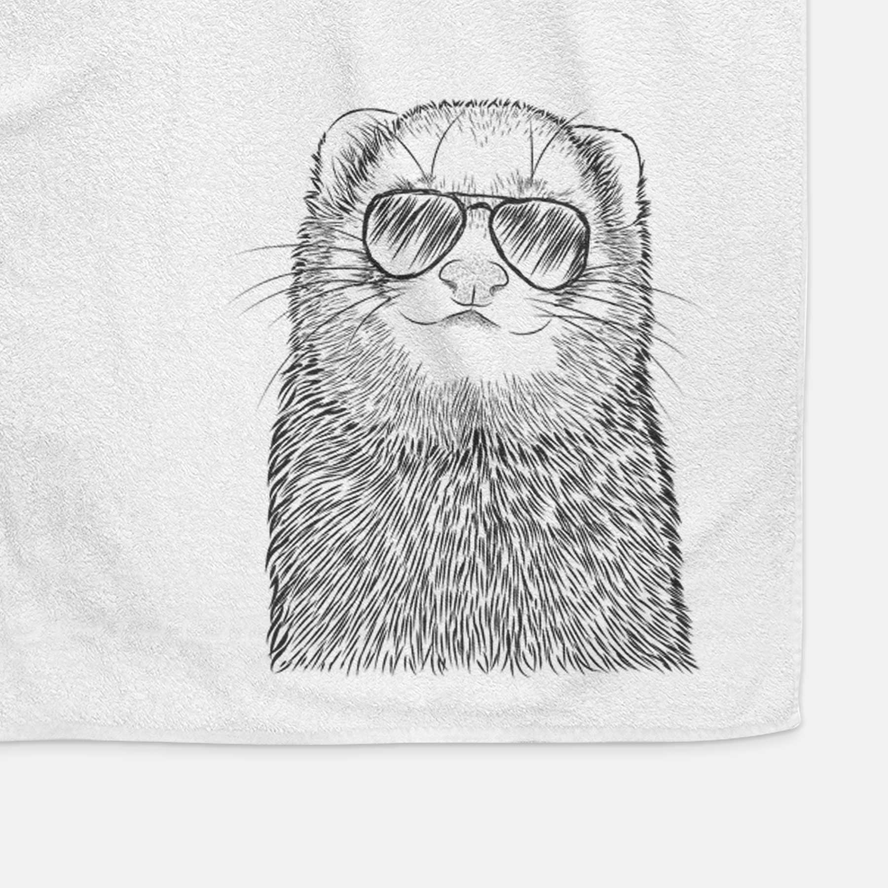 Fig the Ferret Decorative Hand Towel