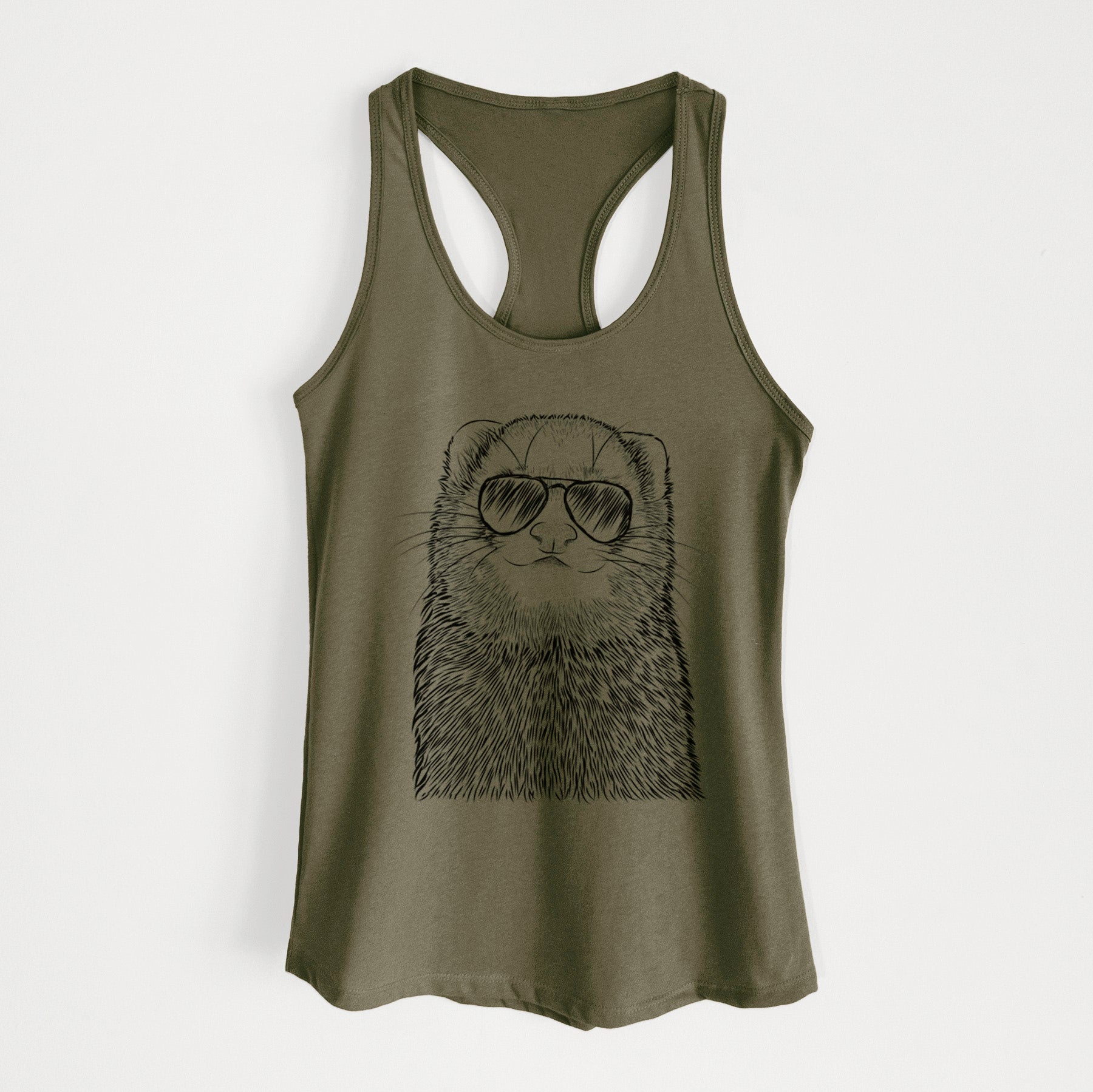 Fig the Ferret - Women's Racerback Tanktop