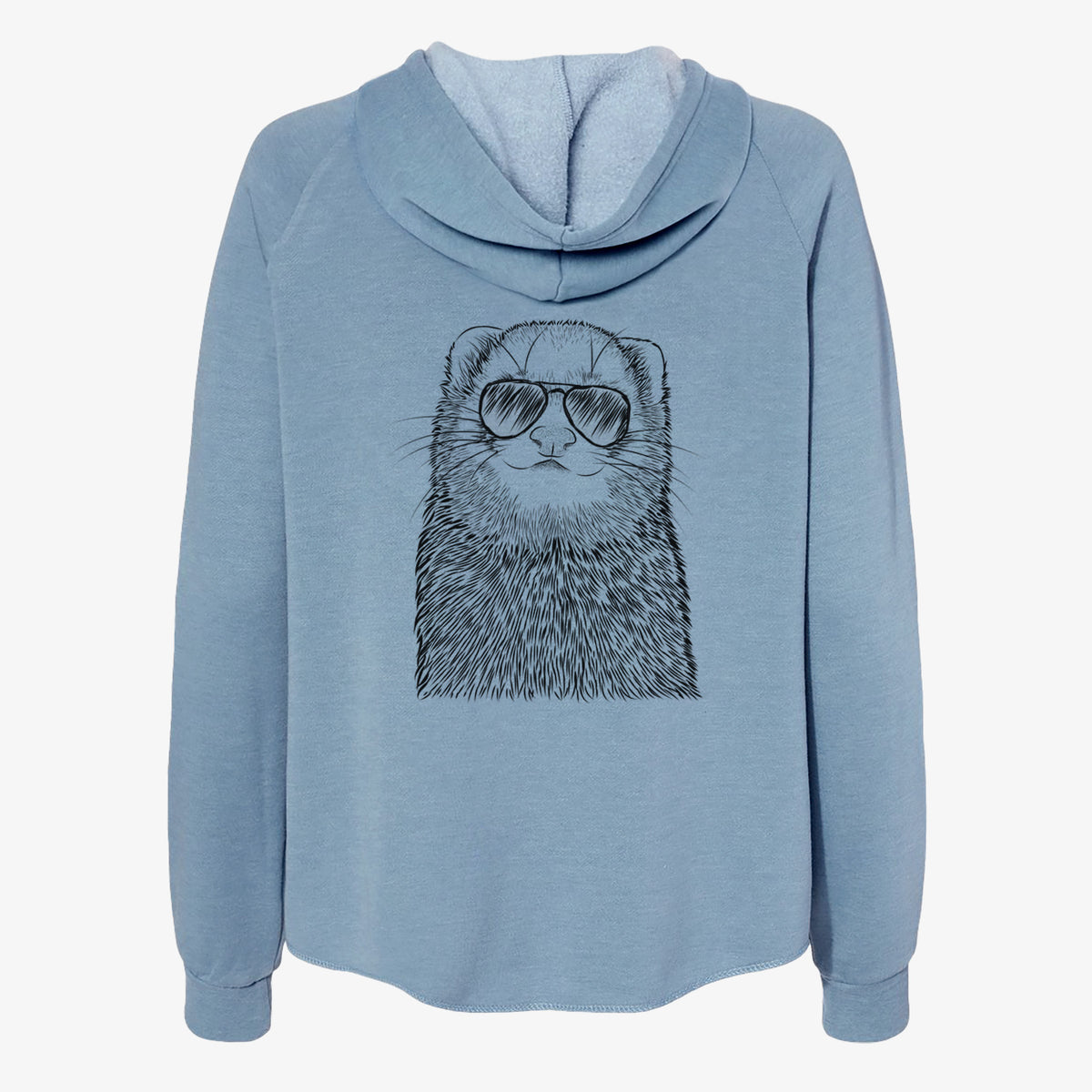 Fig the Ferret - Women's Cali Wave Zip-Up Sweatshirt