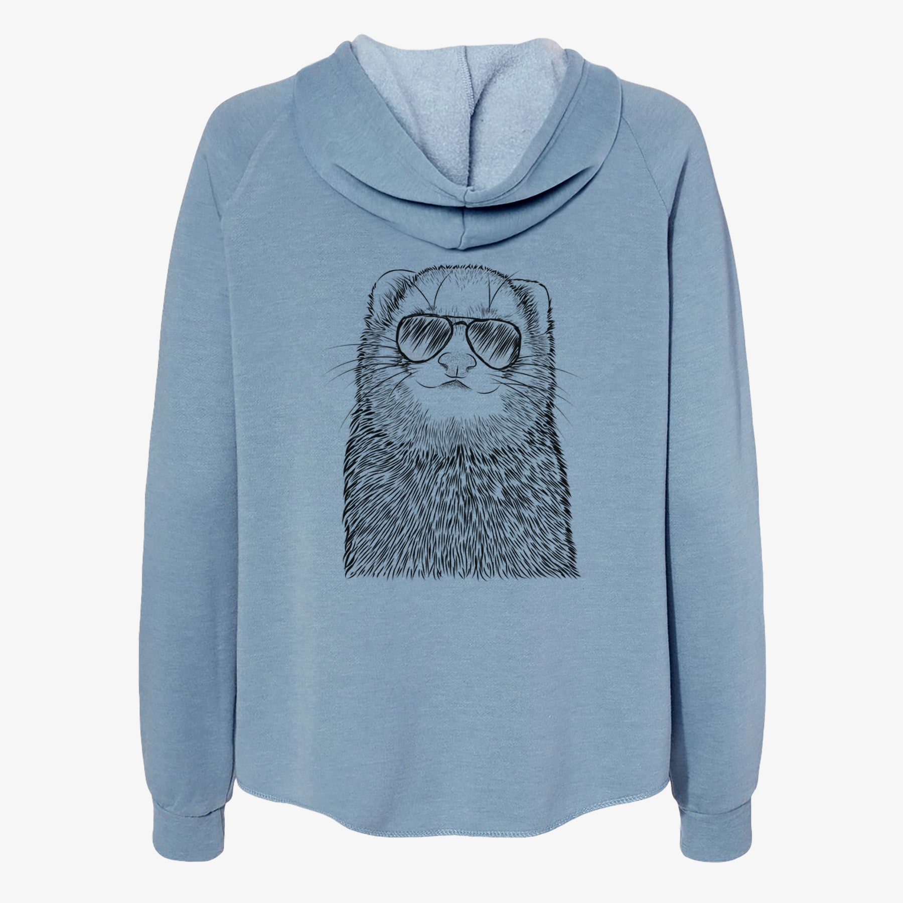 Fig the Ferret - Women's Cali Wave Zip-Up Sweatshirt