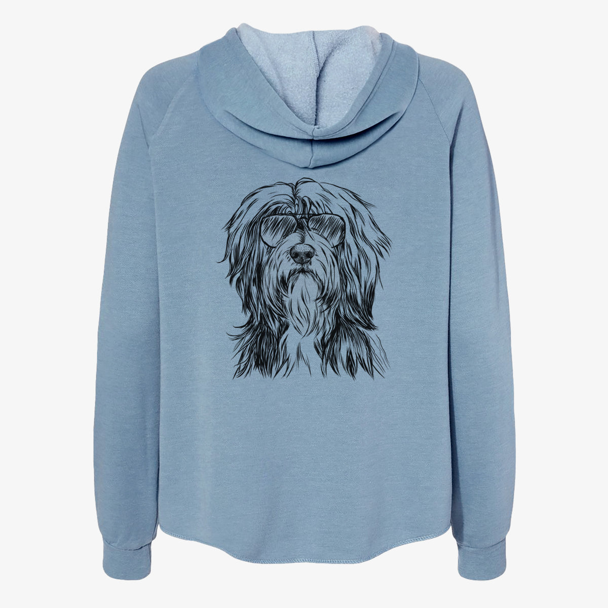 Fiji the Polish Lowland Sheepdog - Women's Cali Wave Zip-Up Sweatshirt