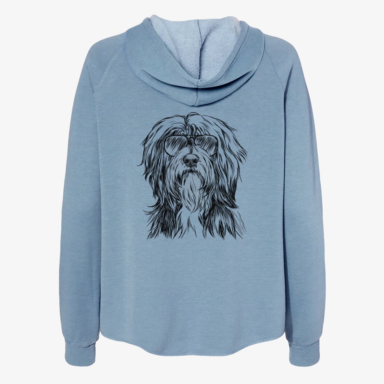 Fiji the Polish Lowland Sheepdog - Women's Cali Wave Zip-Up Sweatshirt