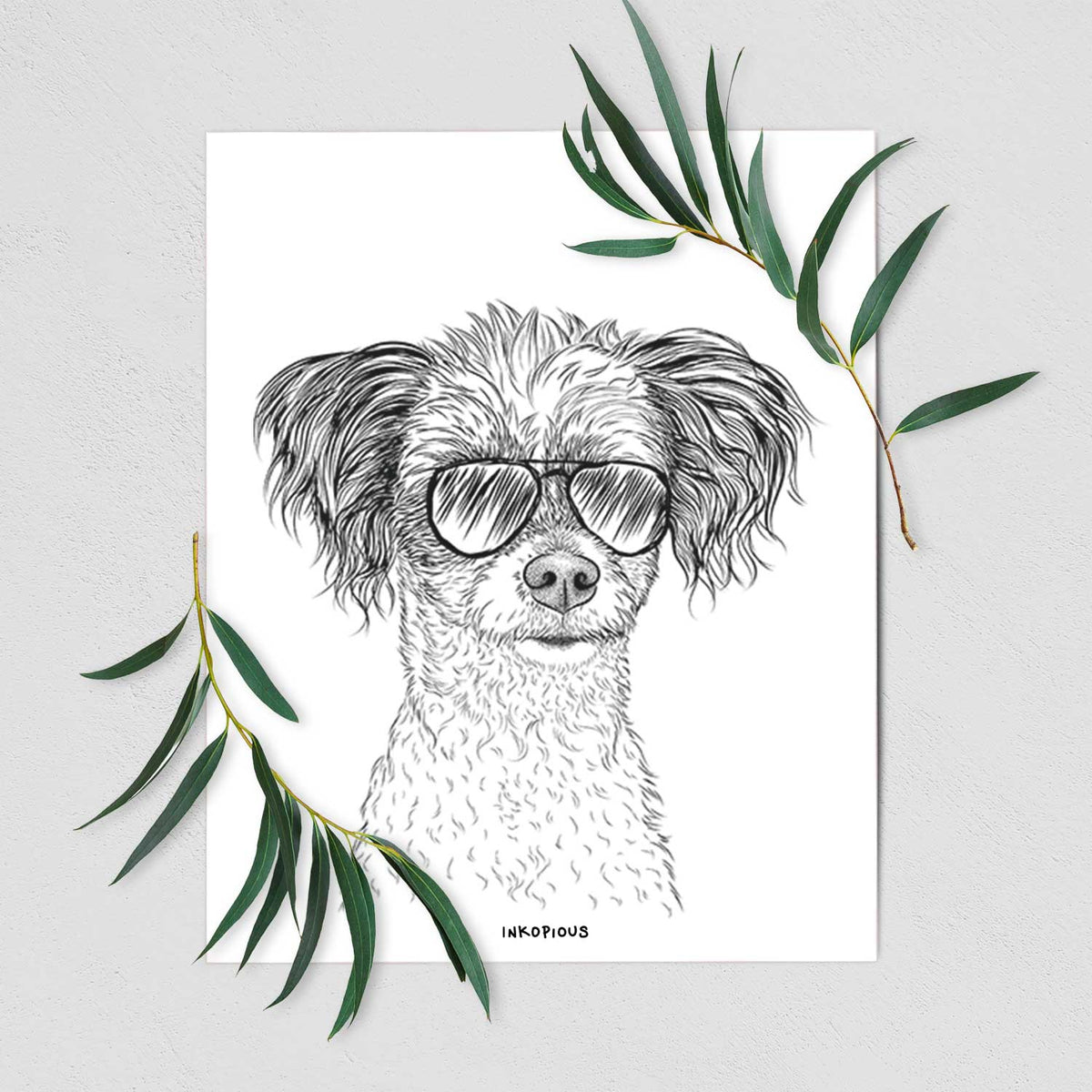 Finley Beth the Papillon Mix Art Print