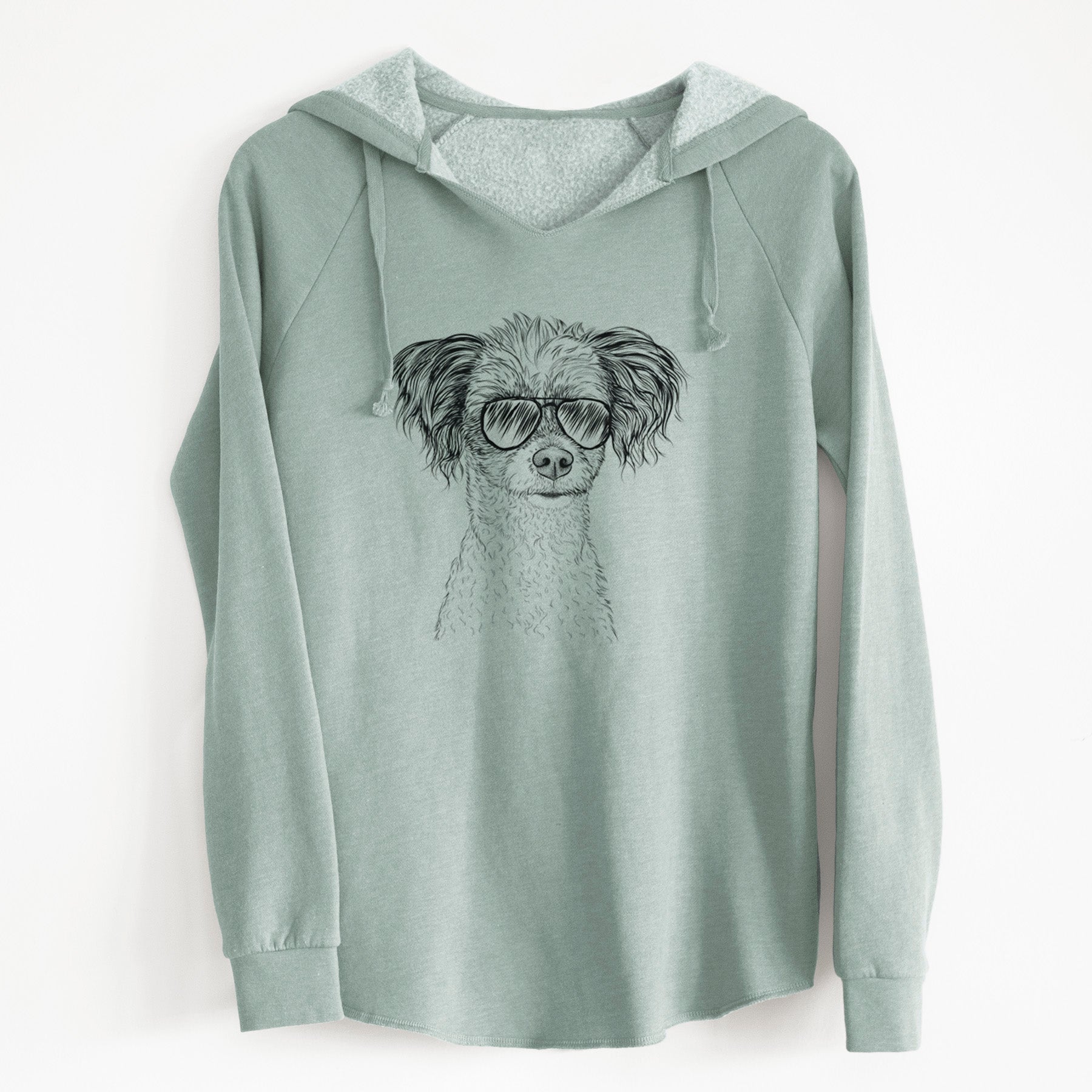 Aviator Finley the Papillon Mix - Cali Wave Hooded Sweatshirt