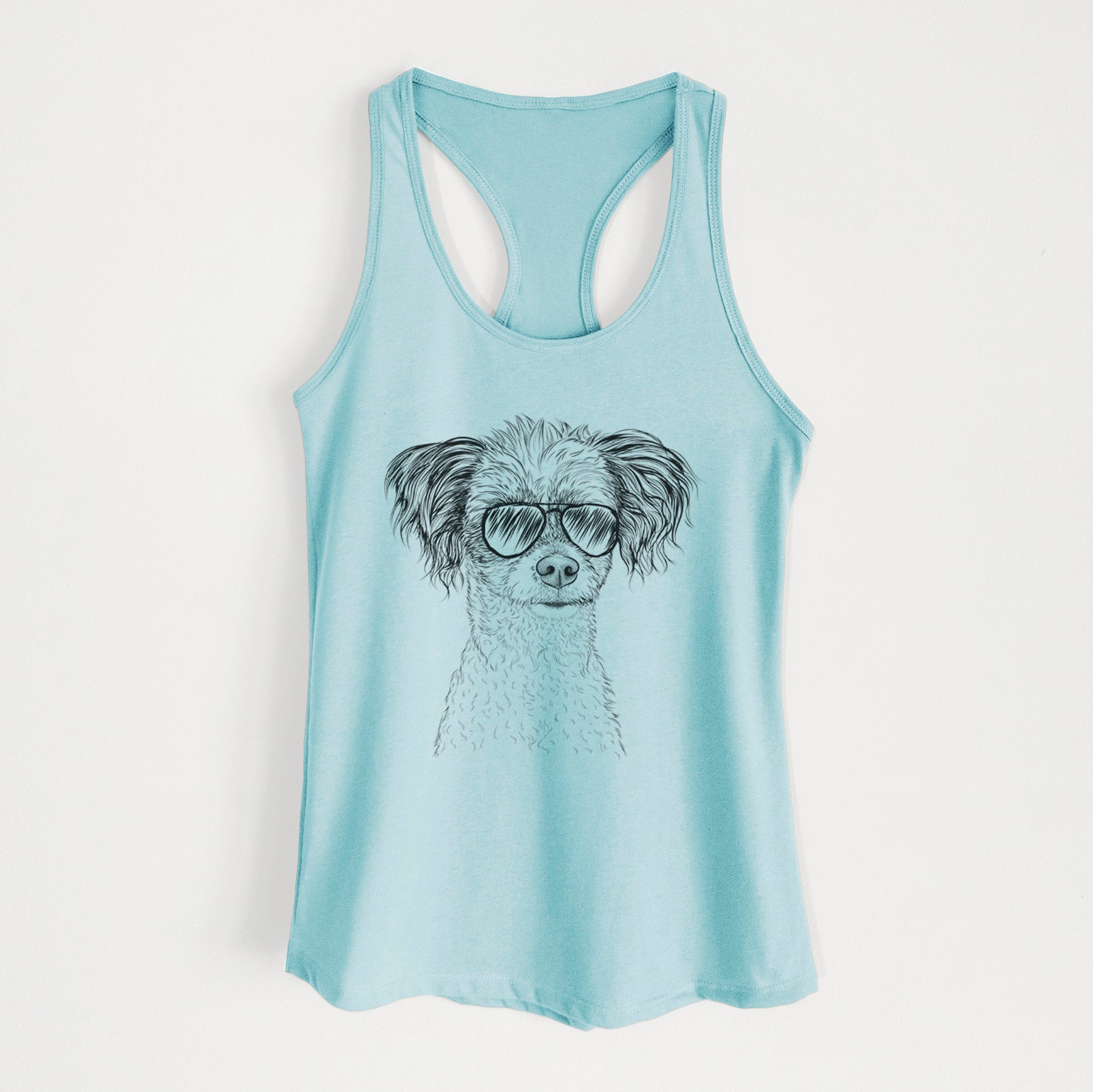 Finley the Papillon Mix - Women's Racerback Tanktop