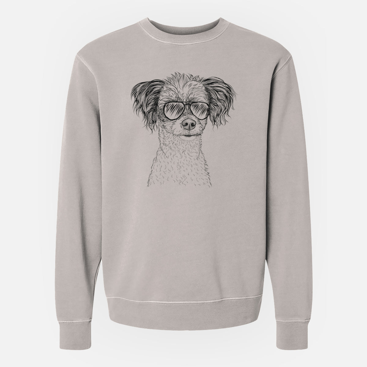 Aviator Finley the Papillon Mix - Unisex Pigment Dyed Crew Sweatshirt